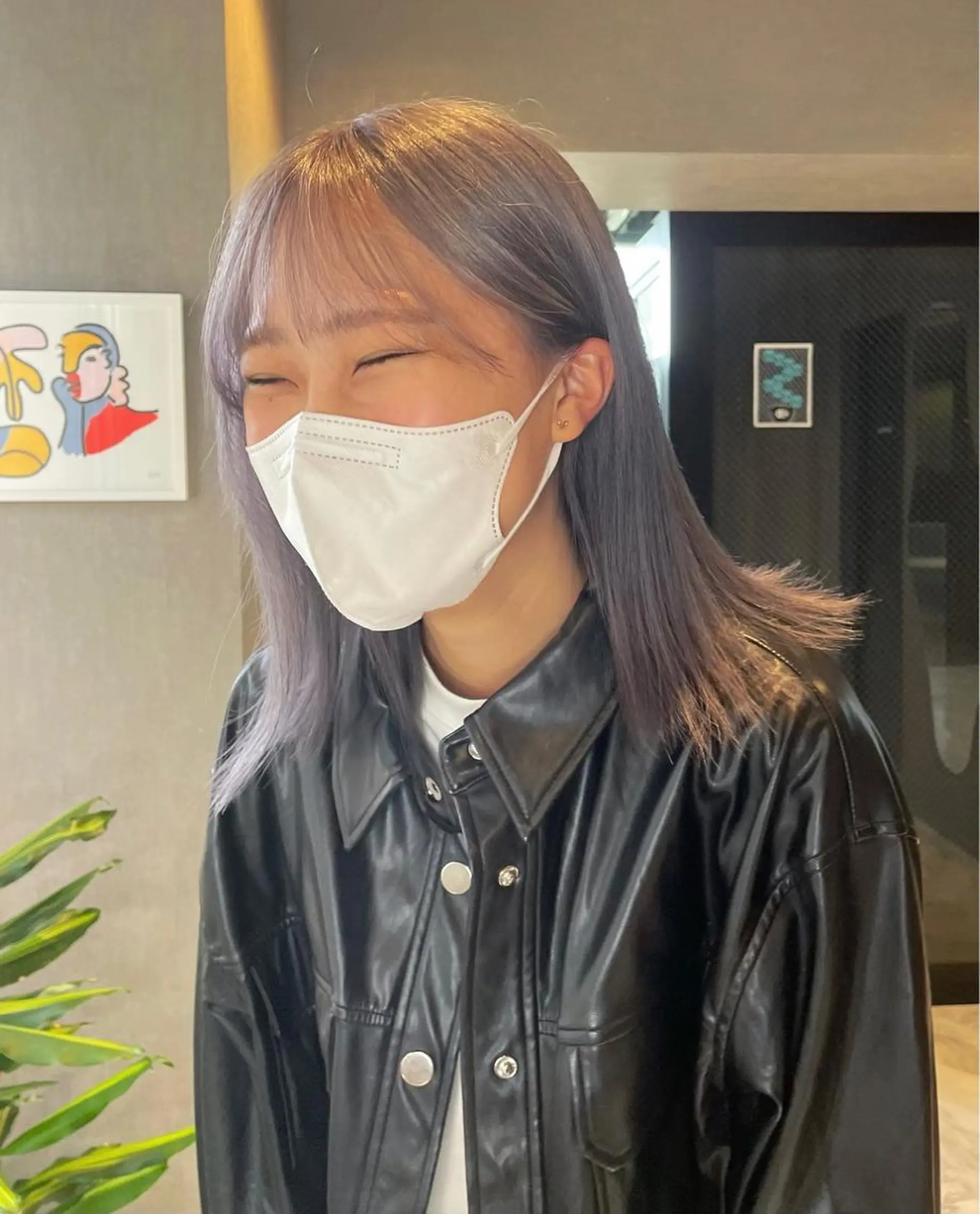 ミディアム カラー メンズパーマモデル 募集　サトチハルのヘアスタイル