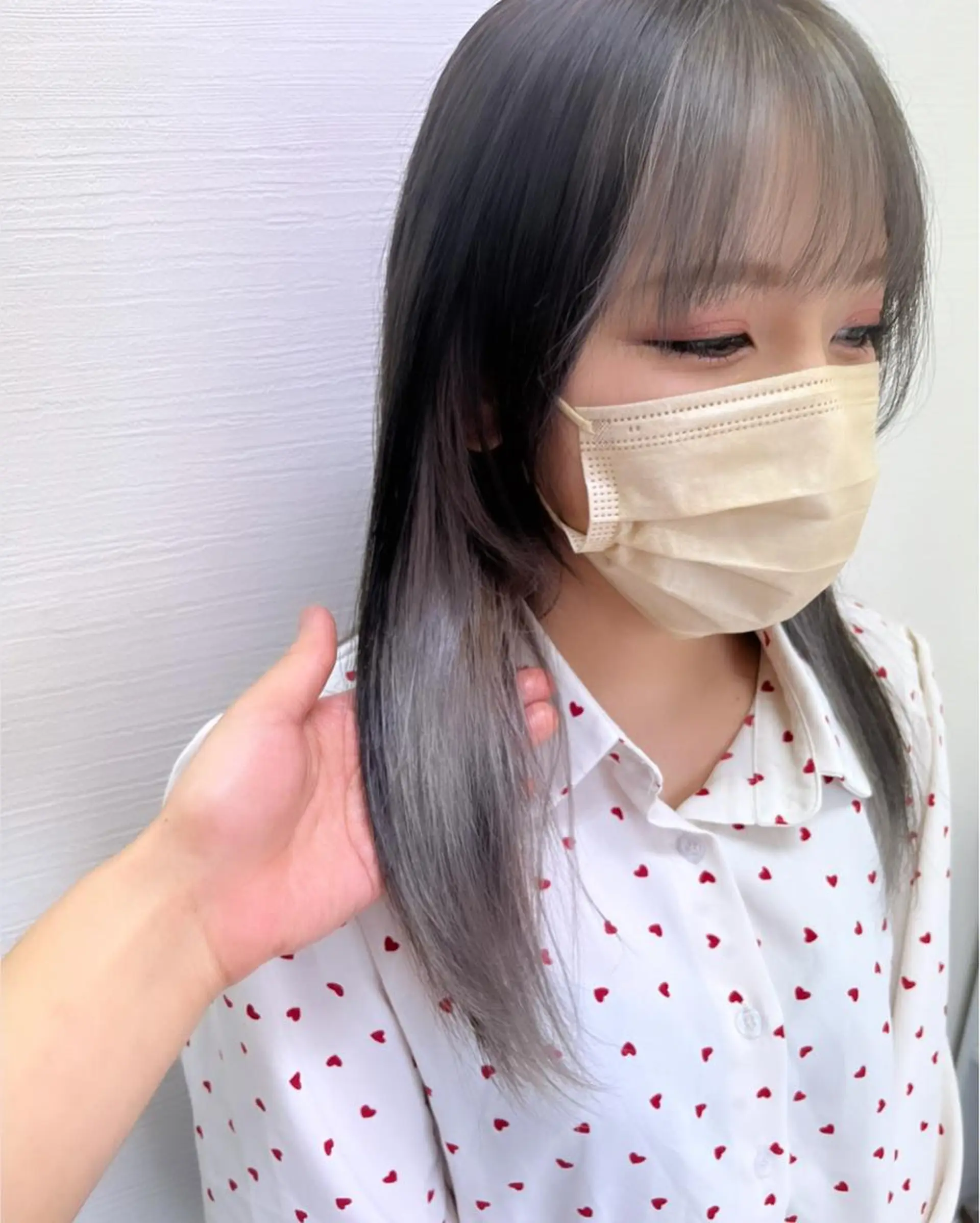 セミロング ヘアカラー トリートメント 韓国ヘア🇰🇷 RYOTAのヘアスタイル