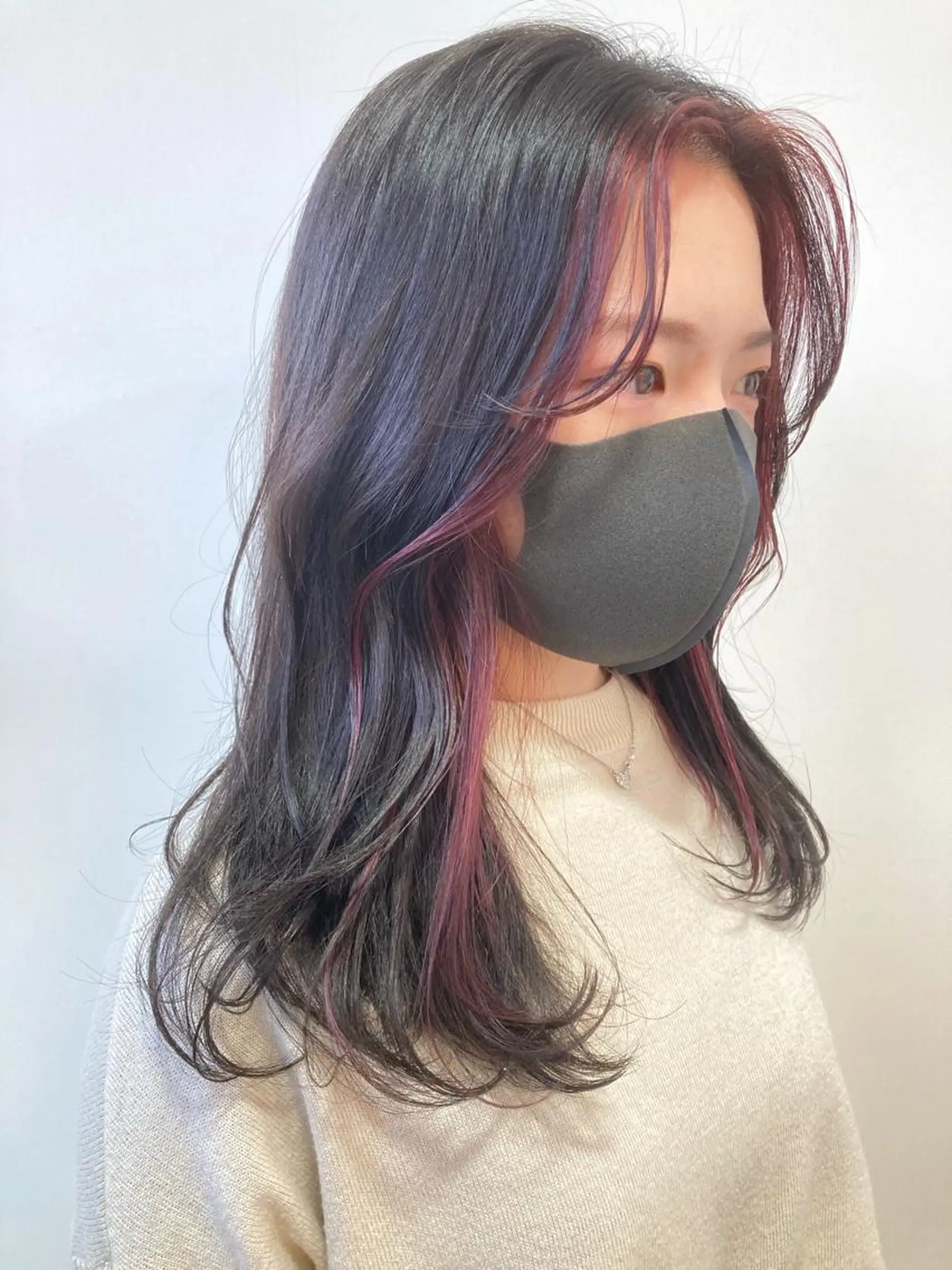 ミディアム ミストバング カット ヘアカラー カラーリスト菅野 竜矢🌈のヘアスタイル