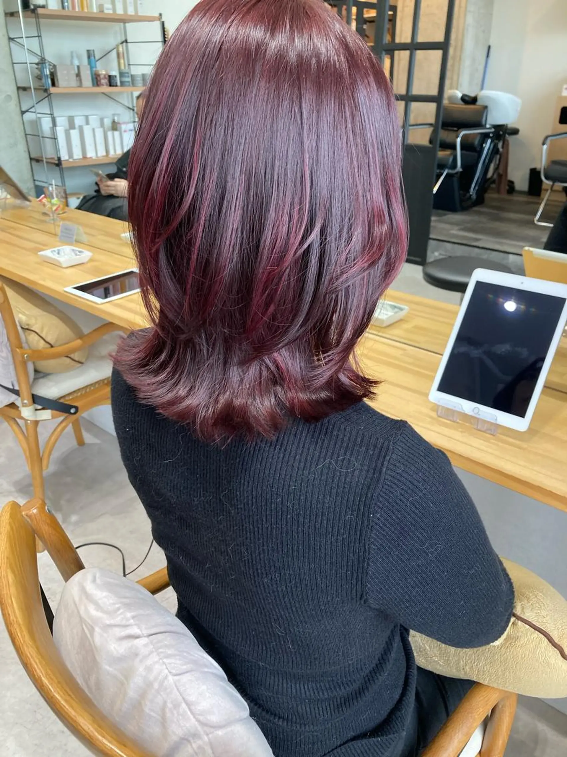 ショート ヘアカラー トリートメント ✨色持ちの良い艶 カラー✨蟹江真世のヘアスタイル