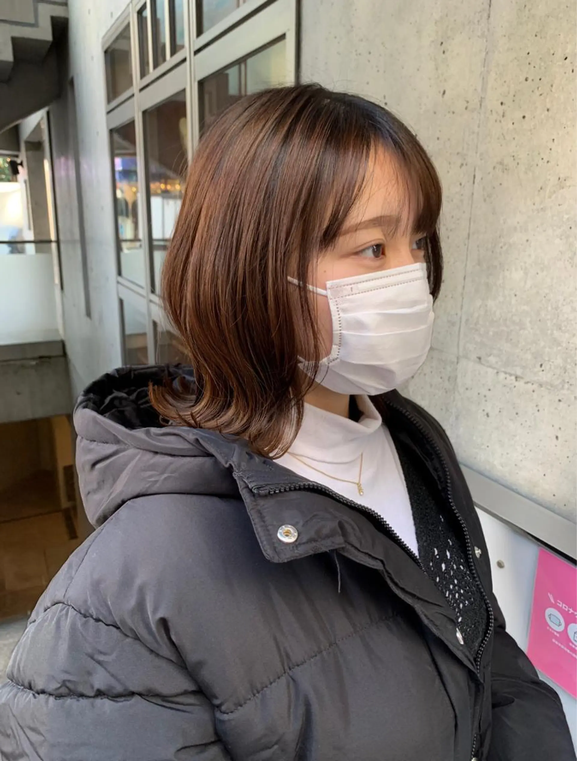 ミディアム カラー パーマ ヘアアレンジ ボブ くびれヘア 原宿パーマ kazuのヘアスタイル
