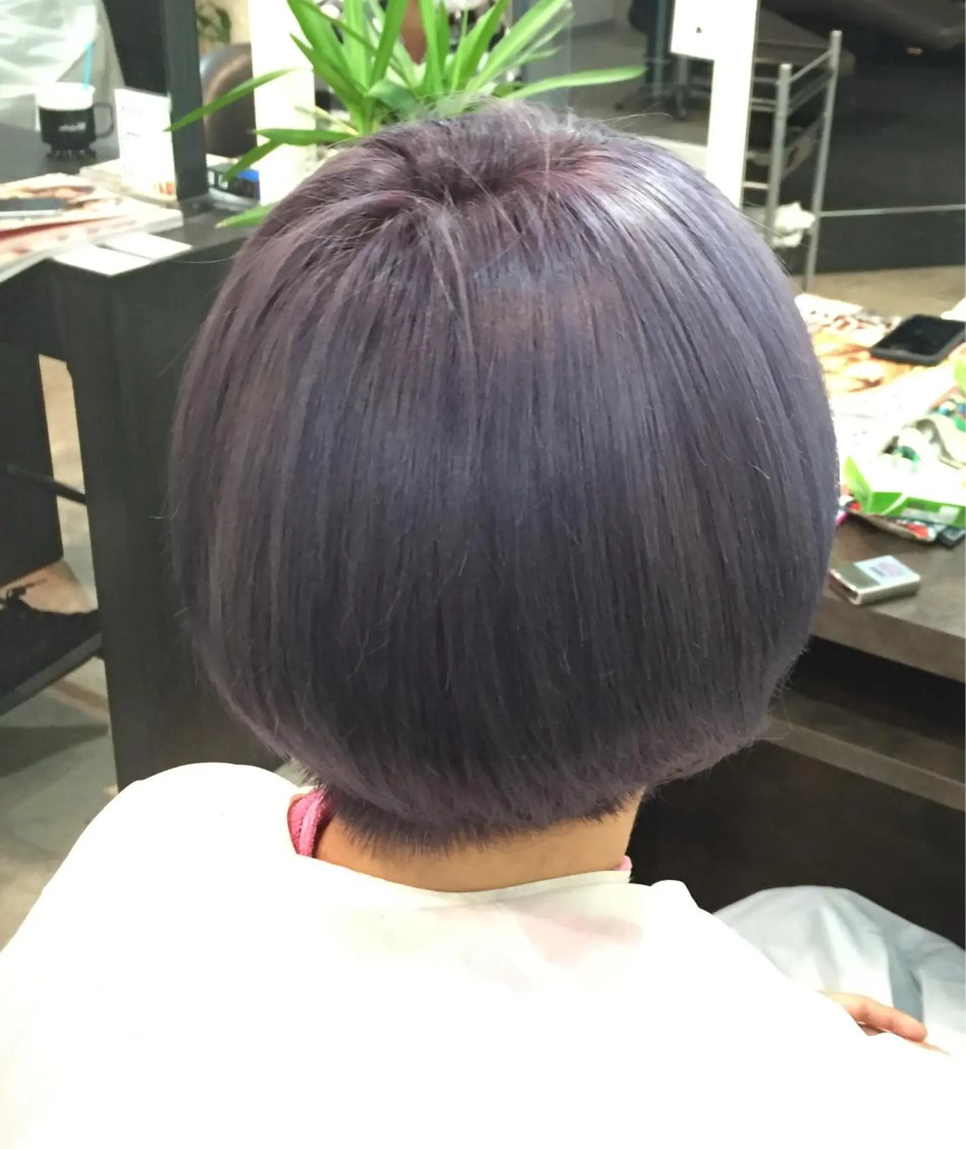 ショート カラー アッシュ 💓シールエクステ for...のヘアスタイル