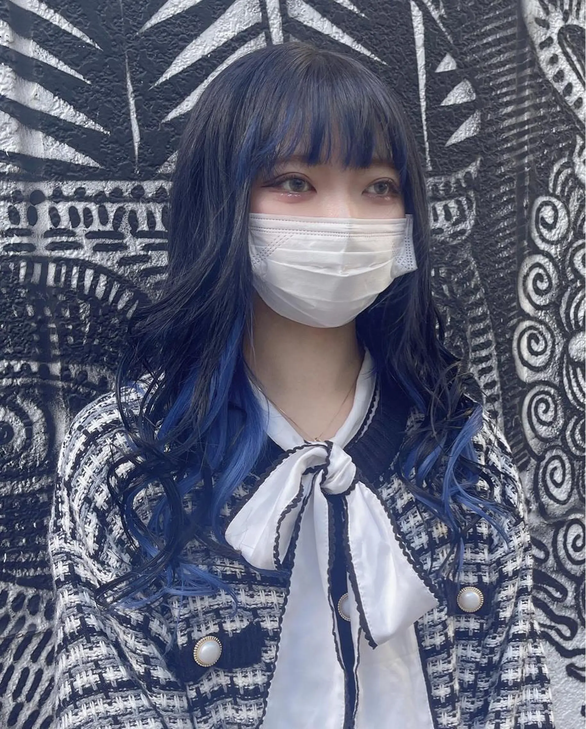 ロング カラー ヘアアレンジ ブルーカラー ハイトーンカラー エクステ haco+所属・🌈派手髪エクステ ブレイズ🌈ひろとのヘアスタイル