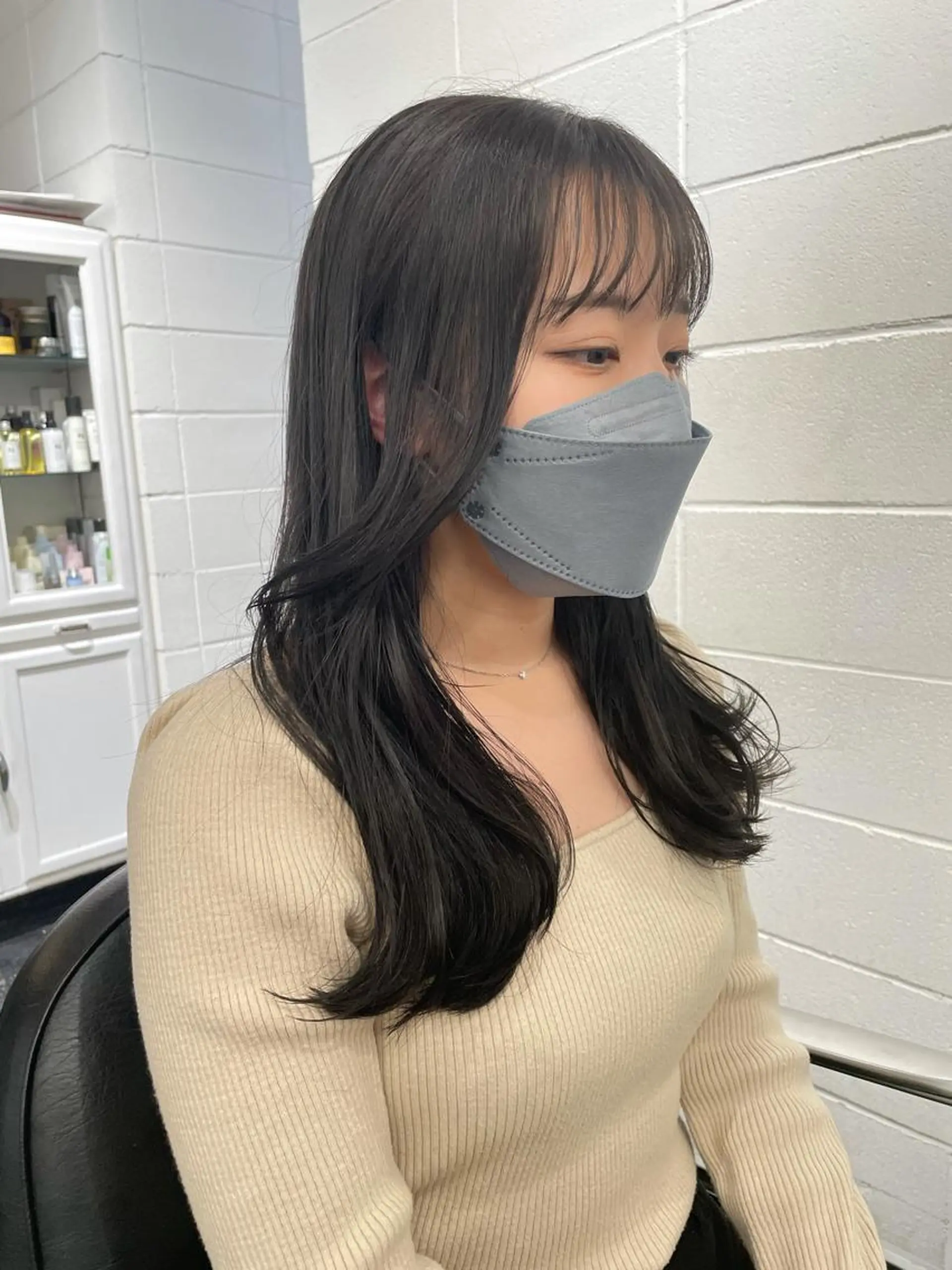 ロング カラー ヘアアレンジ ブリーチ ブルーカラー ブルーグレー ブルーグレージュ 透明感カラー カット ヘアカラー トリートメント 💗艶髪ハイトー ンAYAKA💗のヘアスタイル
