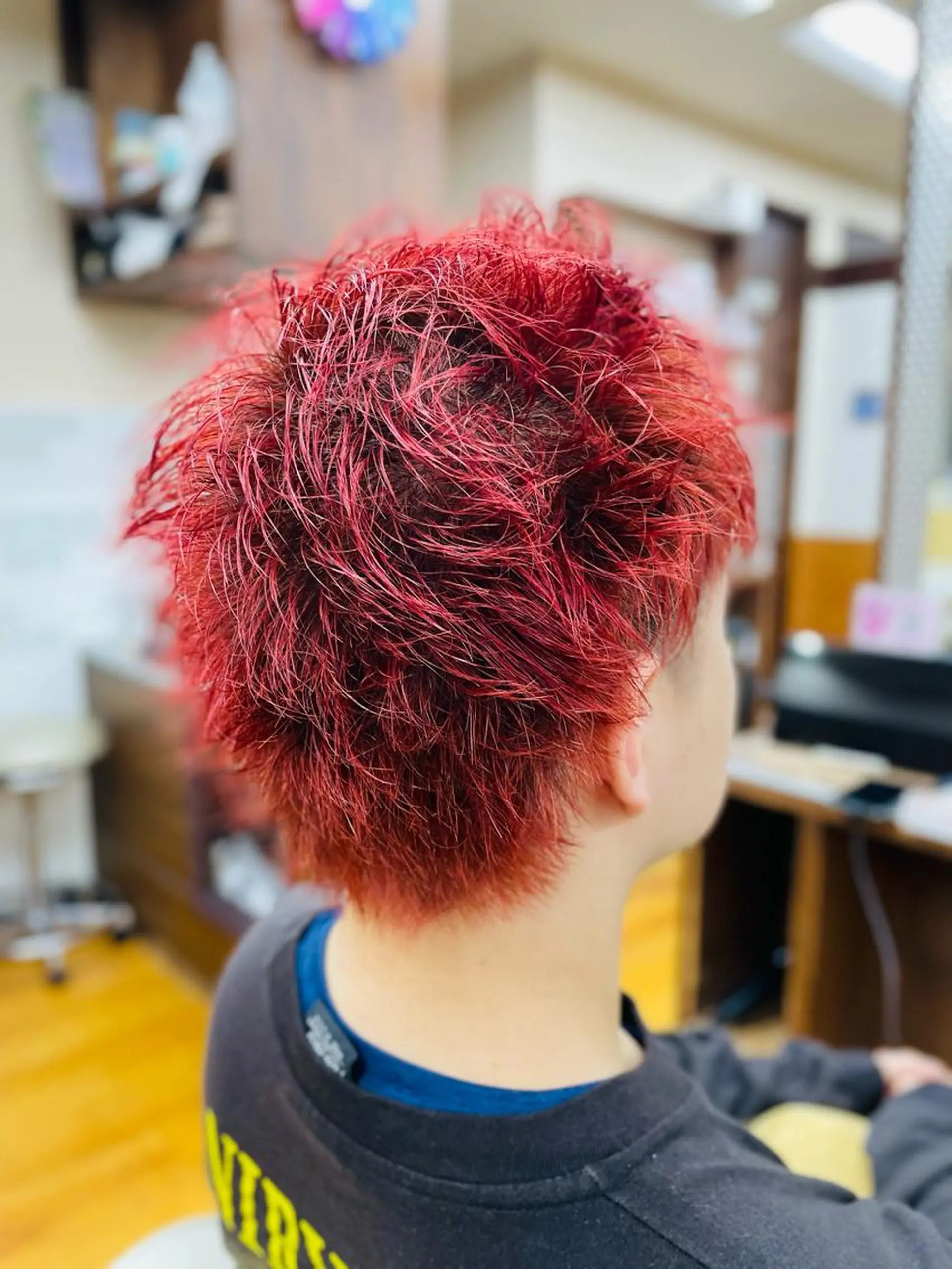 ショート カラー メンズ スパイキーショート ショートヘア カット ヘアカラー 新大久保✨ ふくおかななのヘアスタイル
