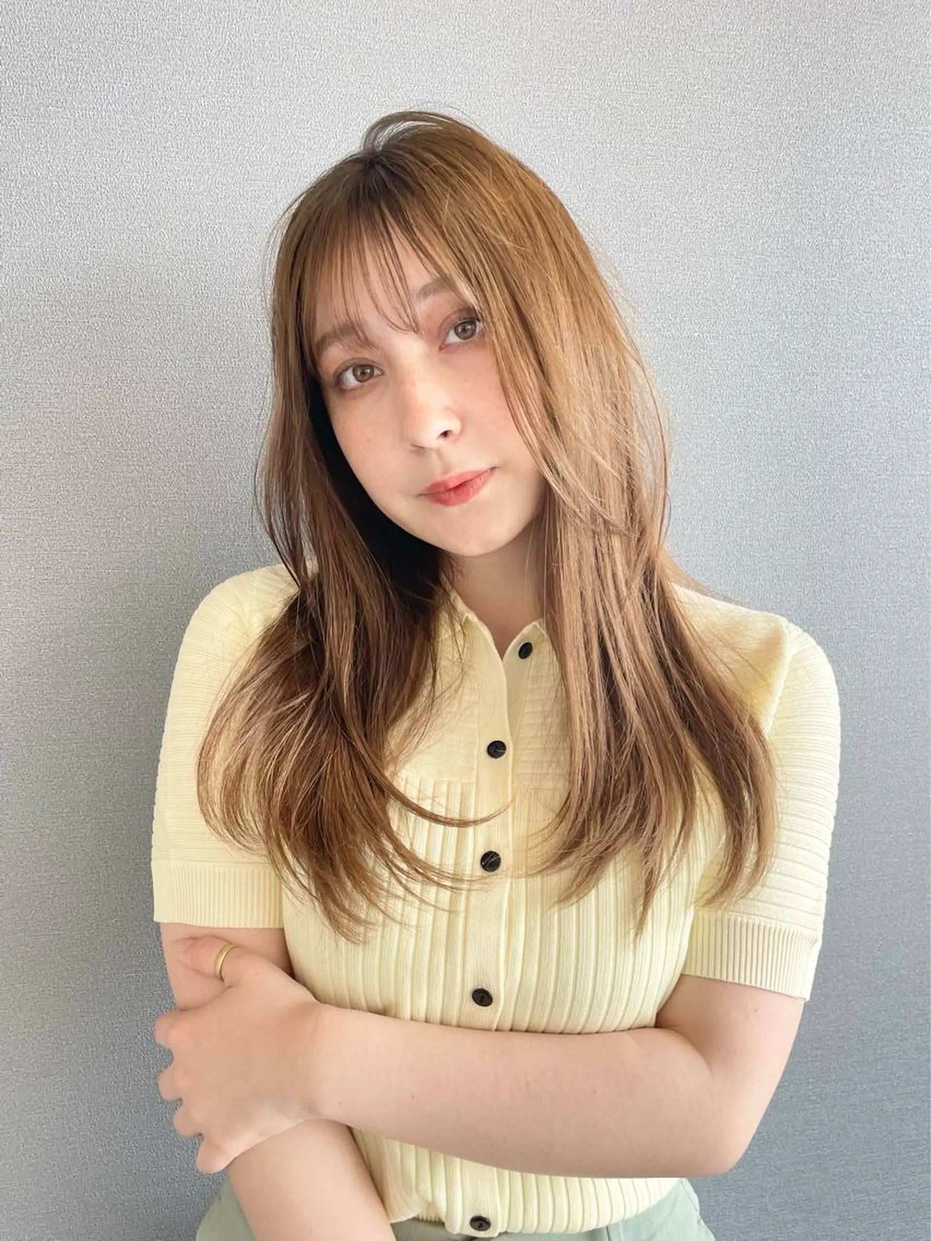 ロング カラー ベージュカラー カット kitin  吉祥寺 山岸花のヘアスタイル