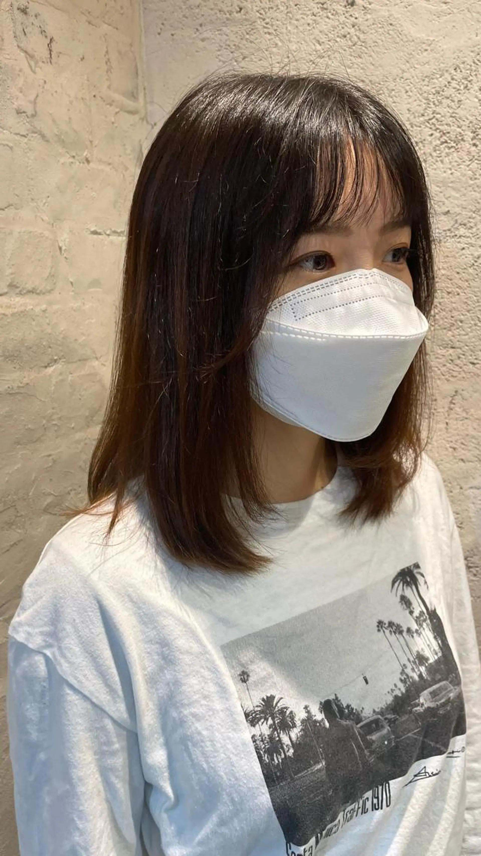 セミロング 小顔カット 橋本 実奈美のヘアスタイル