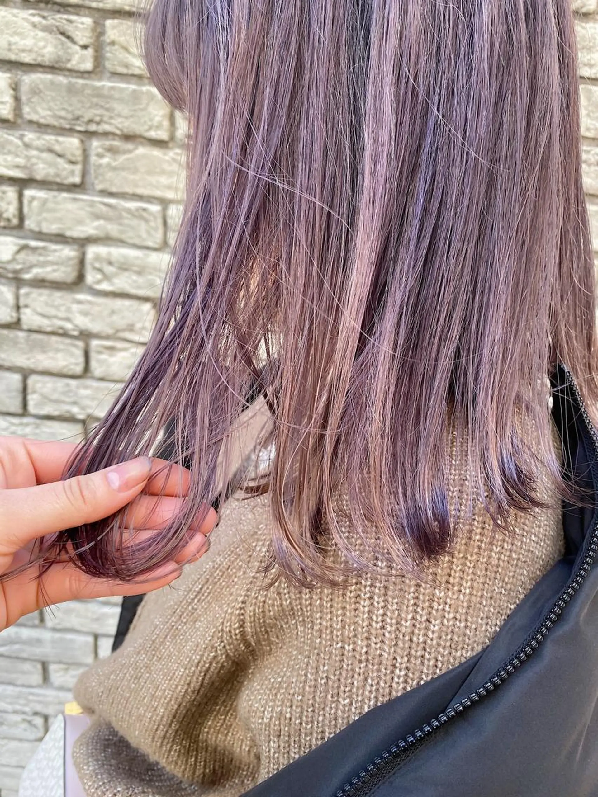 カラー ブリーチ ラベンダーカラー Pros所属・nana/レイヤー /酸性ストレートのヘアスタイル