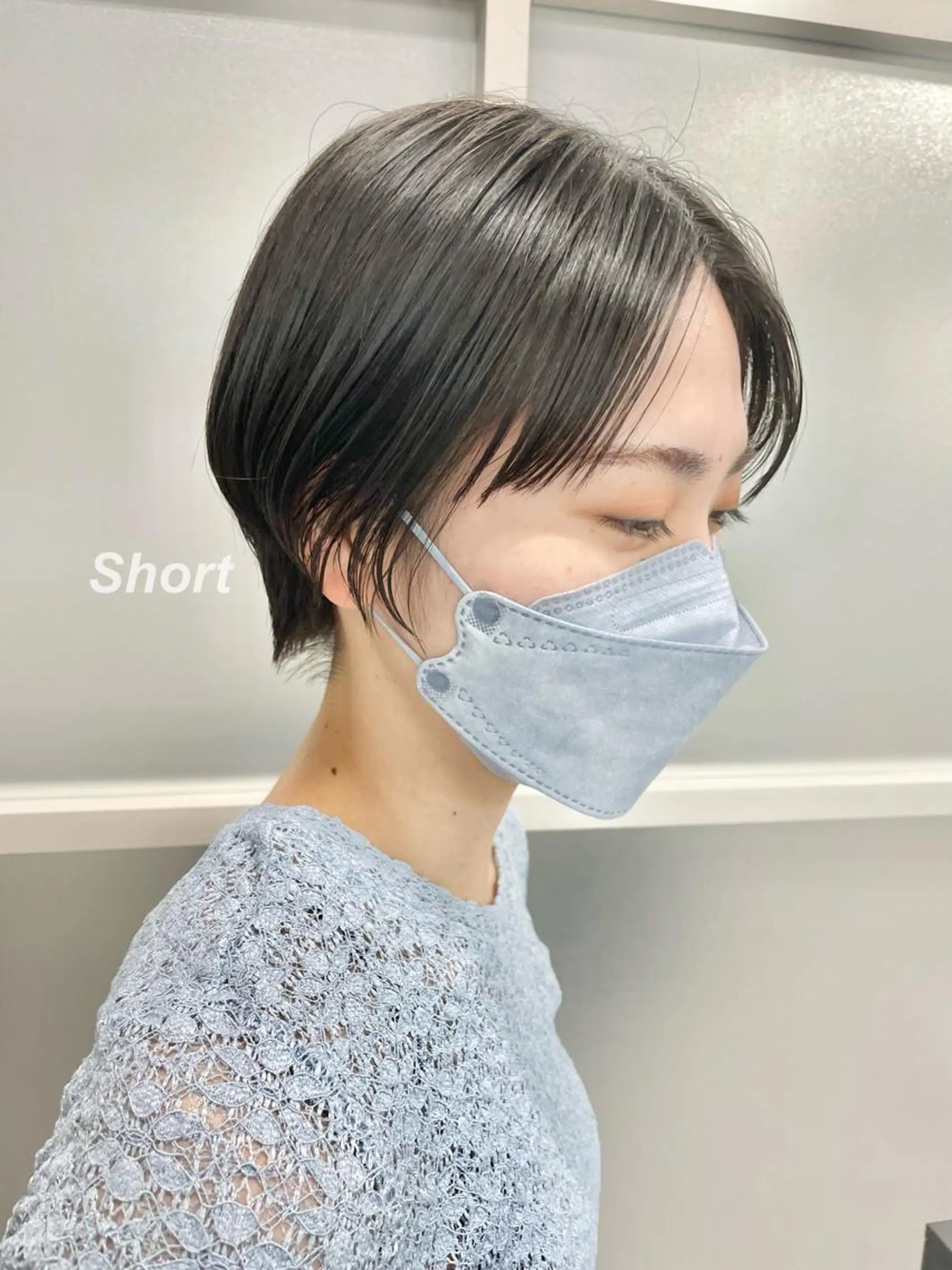 ショート カラー 黒髪 ショートヘア カット ヘアカラー トリートメント タケダケイ /ショート/ボブのヘアスタイル