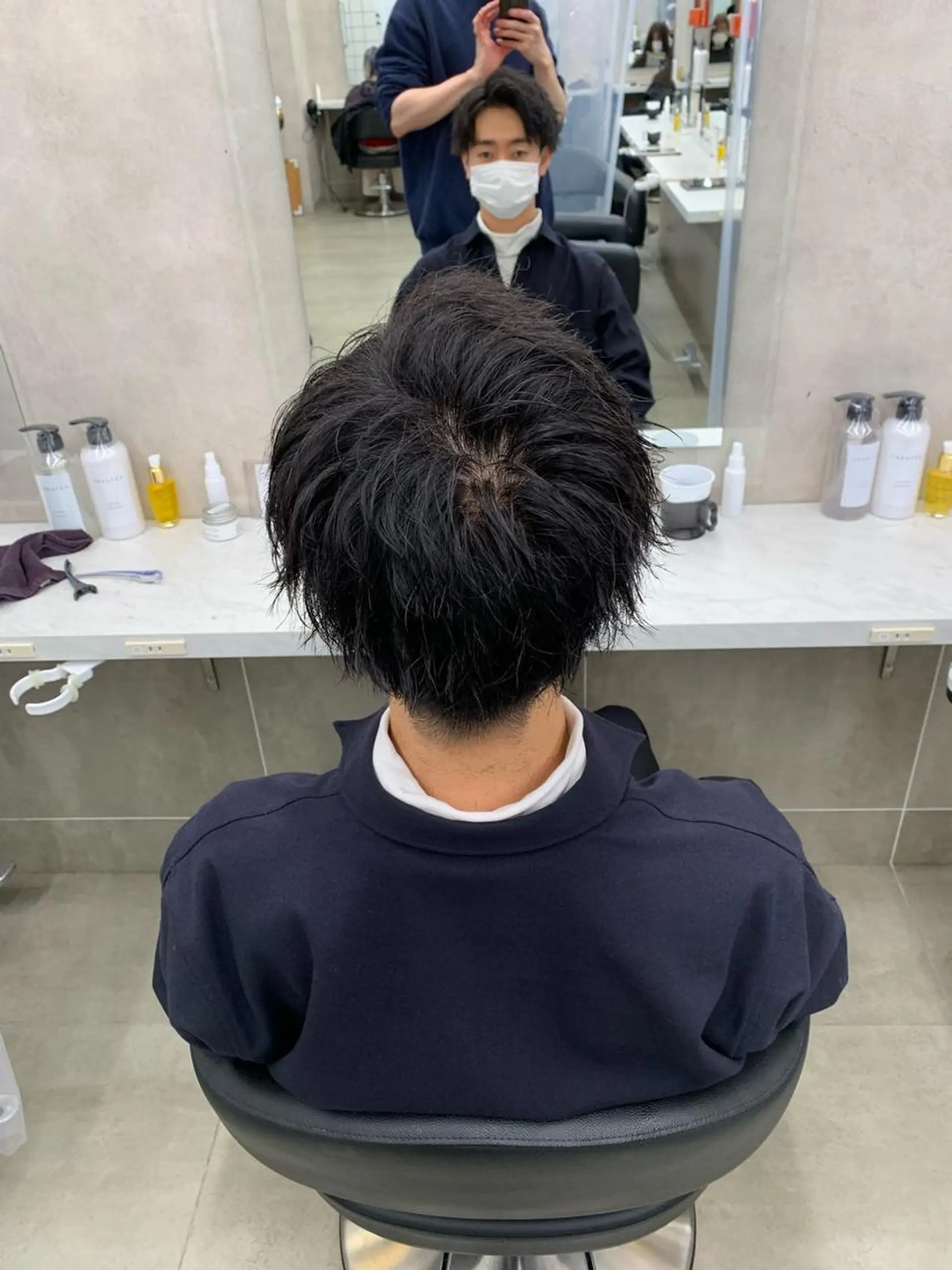 ショート カラー パーマ メンズ アイブロウ ✨メンズウルフ特化 美容師タイガ✨のヘアスタイル