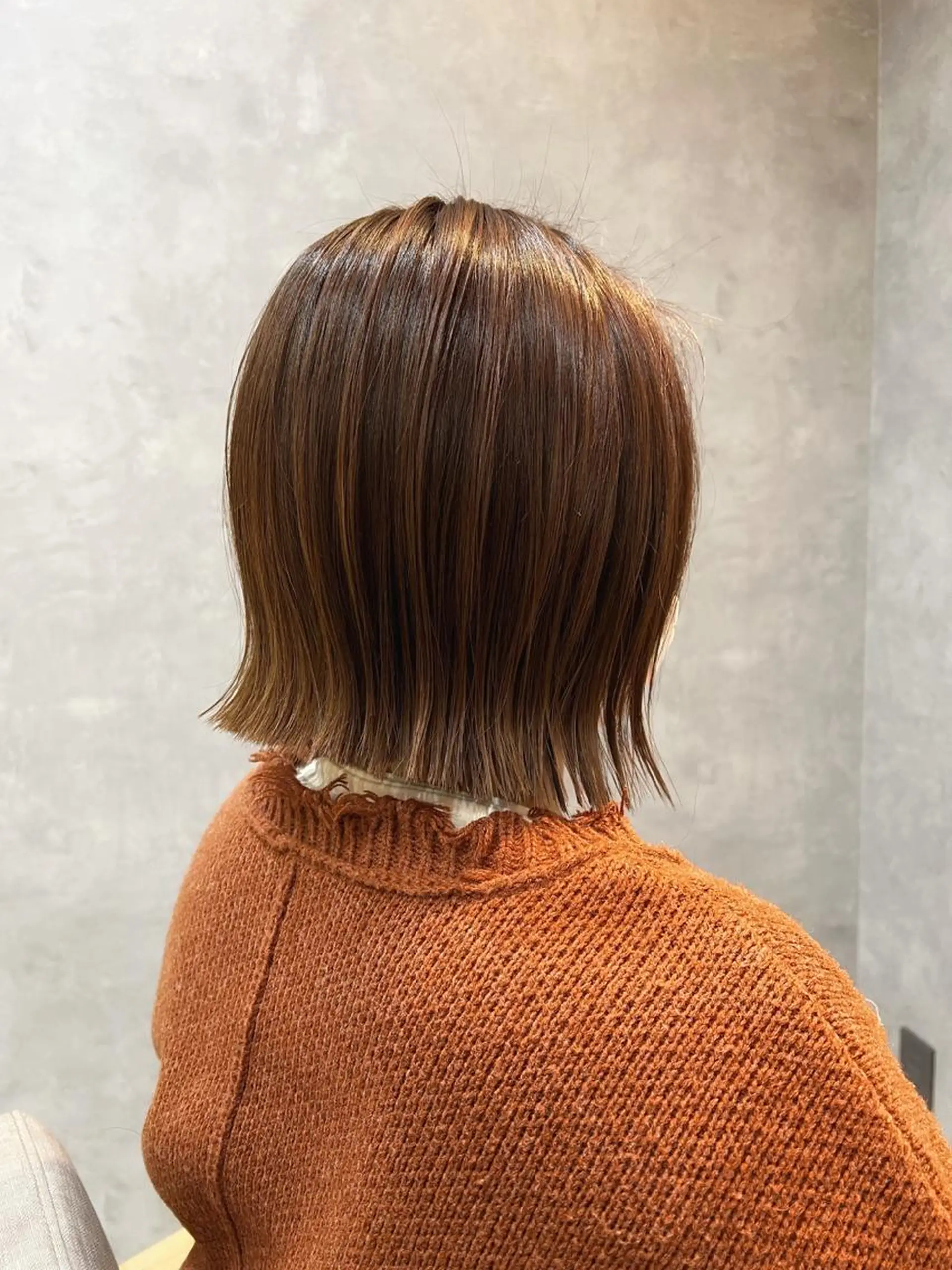 ミディアム カラー 切りっぱなしボブ ベージュカラー ブラウンカラー ボブ カット ヘアカラー トリートメント 中村ひなた 髪質改善×ヘッドスパのその他イメージ