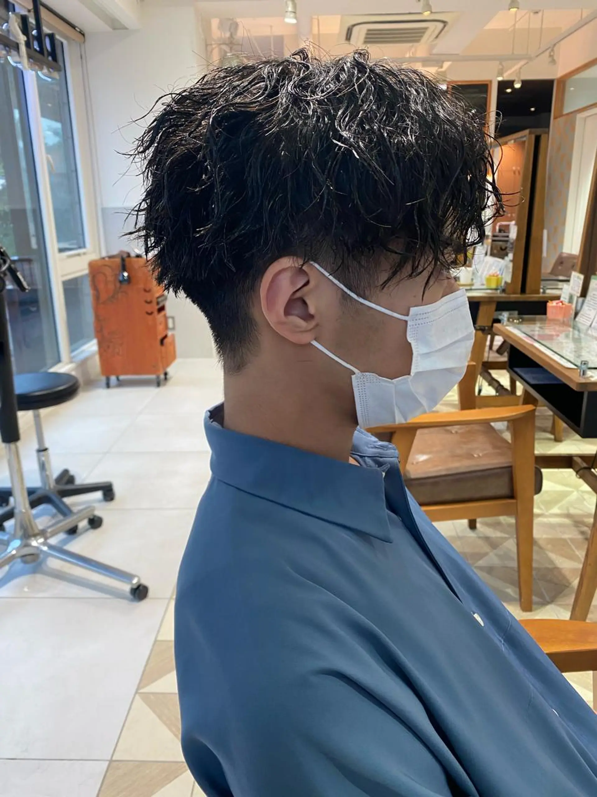 ショート カラー パーマ メンズ カット パーマ メンズパーマの巨匠 鈴木純のヘアスタイル