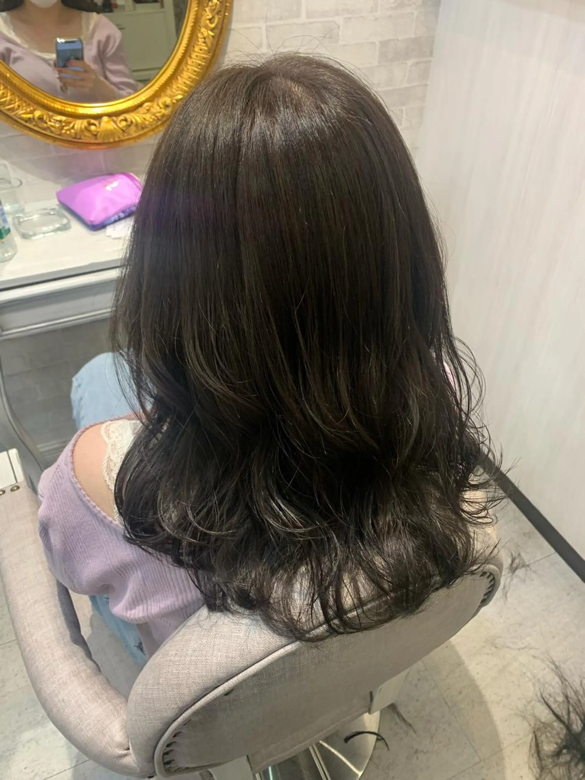 ミディアム ヘアカラー トリートメント ヘアセット ☆透明感カラー☆まいのヘアスタイル