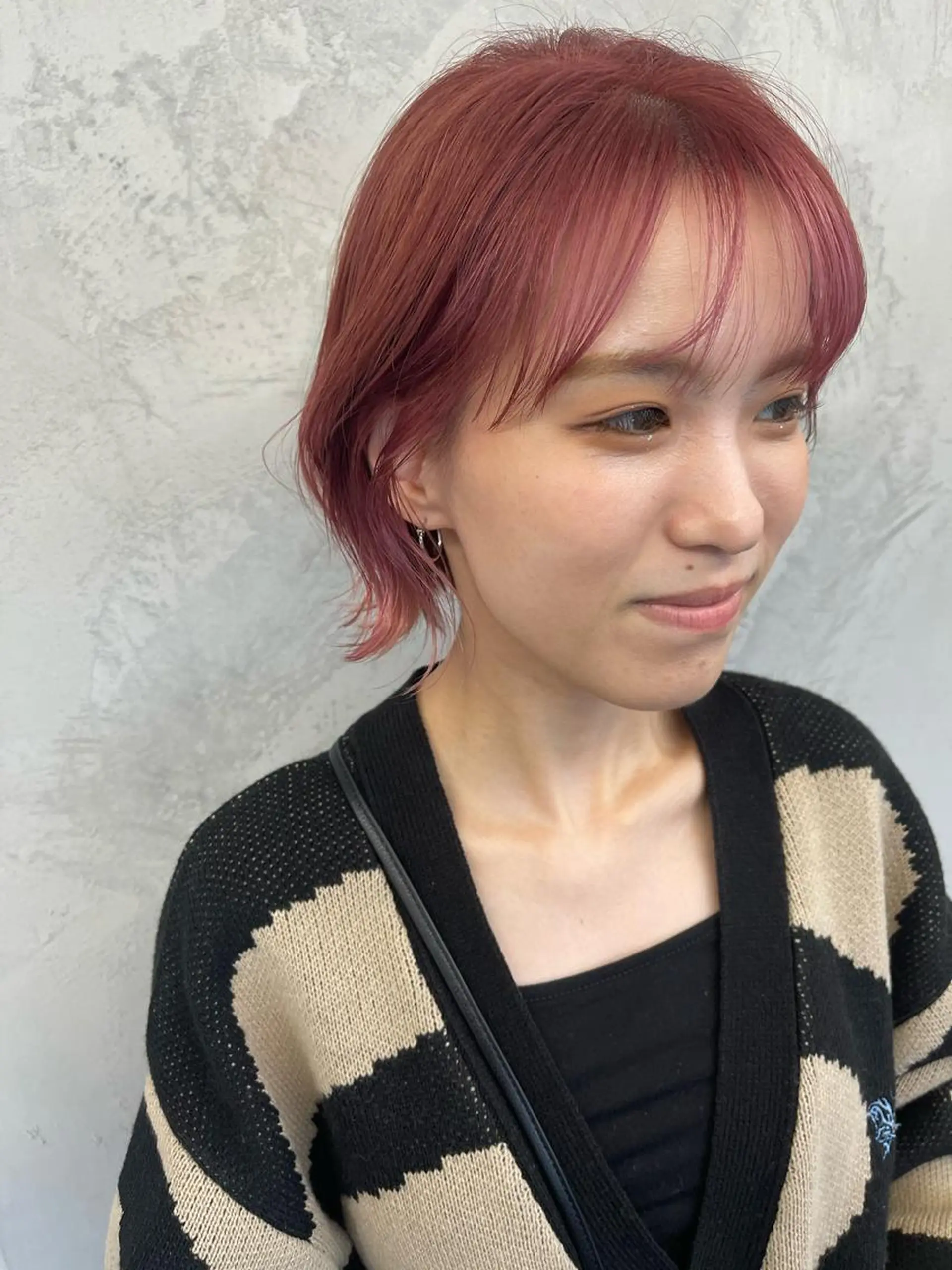 ショート カラー ピンクカラー miyu🎀まつ毛 /耳つぼジュエリーのマツエク・マツパデザイン