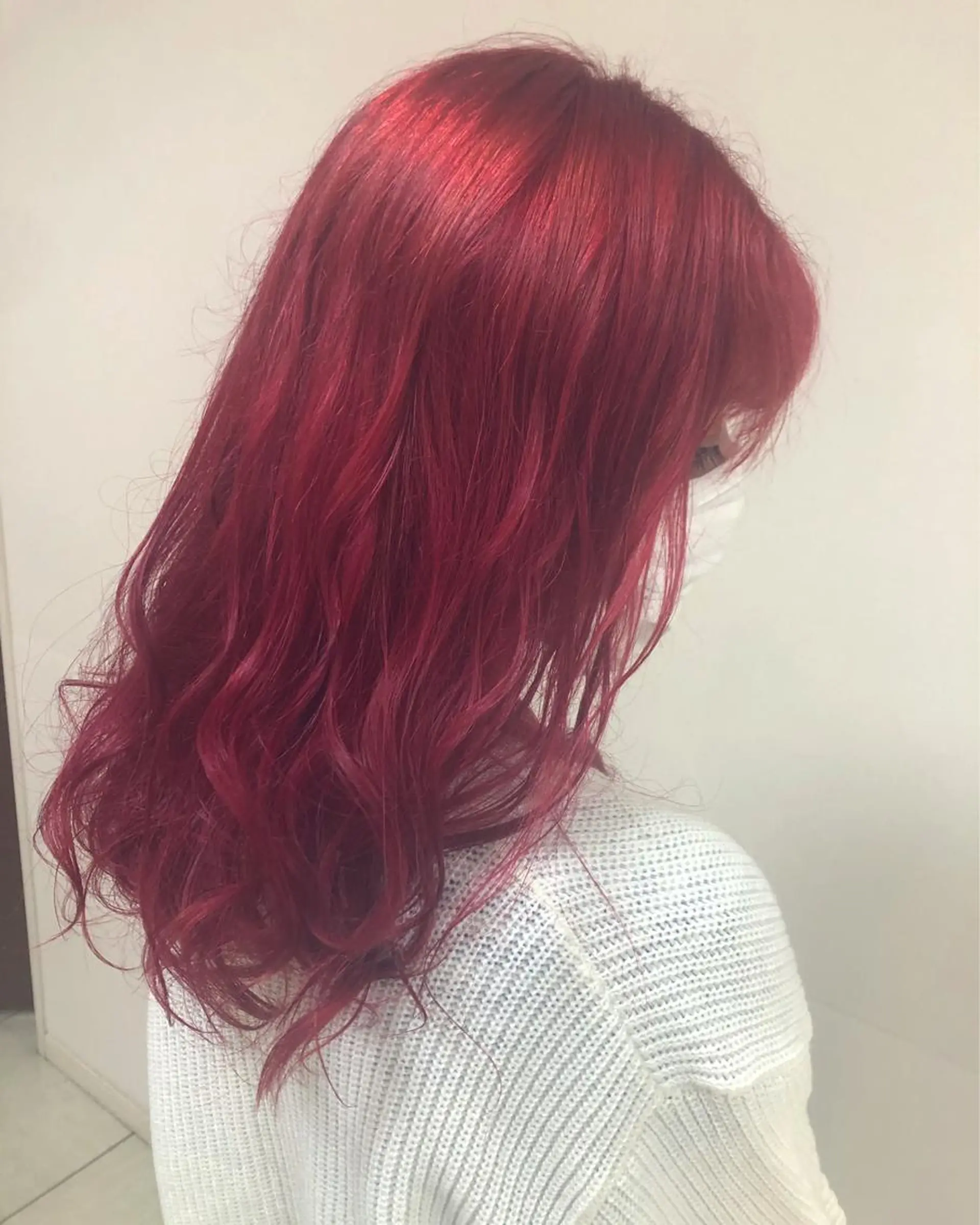 セミロング カラー ヘアアレンジ レッドカラー 丸谷 みくのその他イメージ