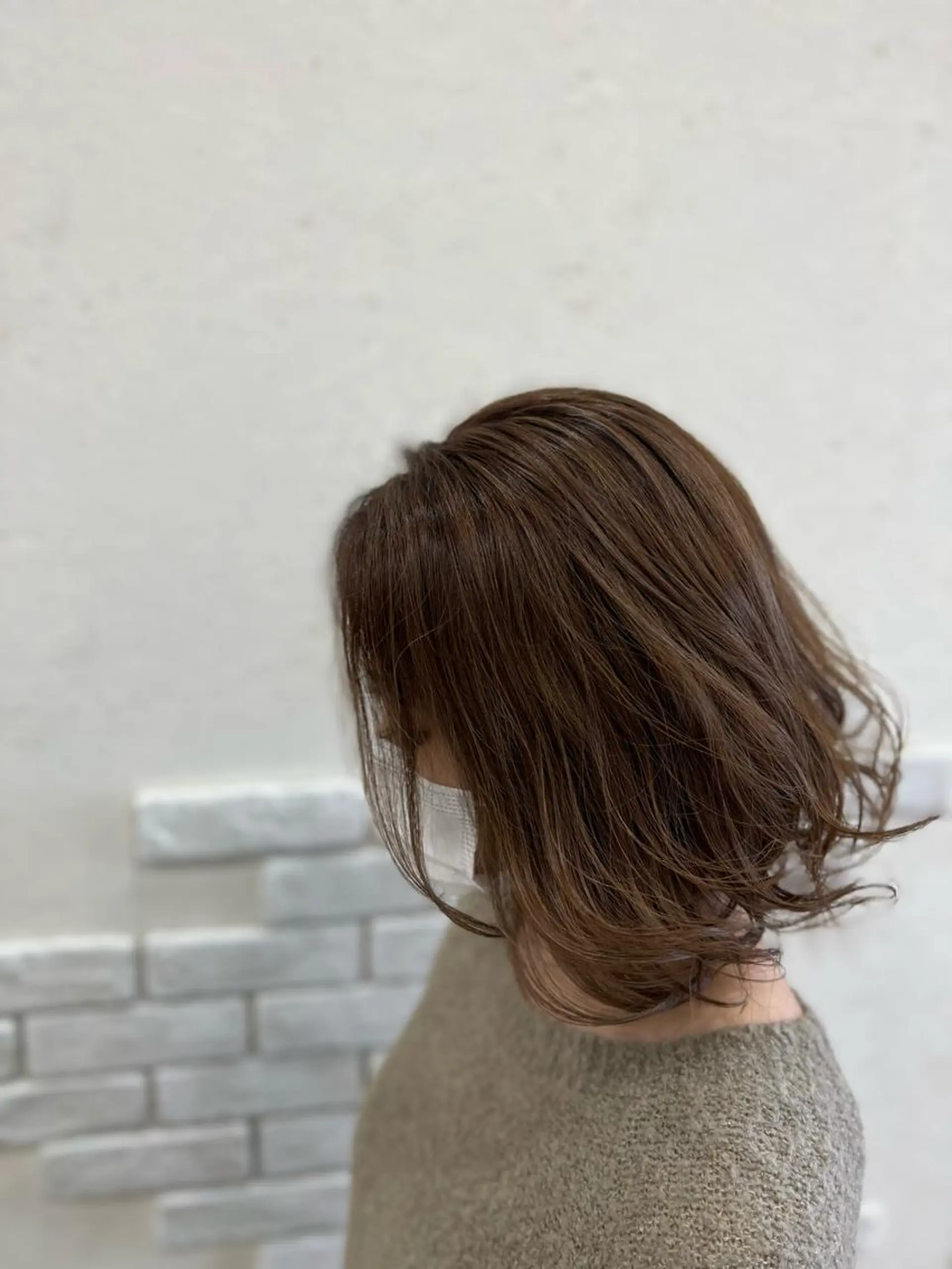 ミディアム カラー ヘアカラー 仙台白髪ぼかし/ ボブカット/千葉達人のヘアスタイル