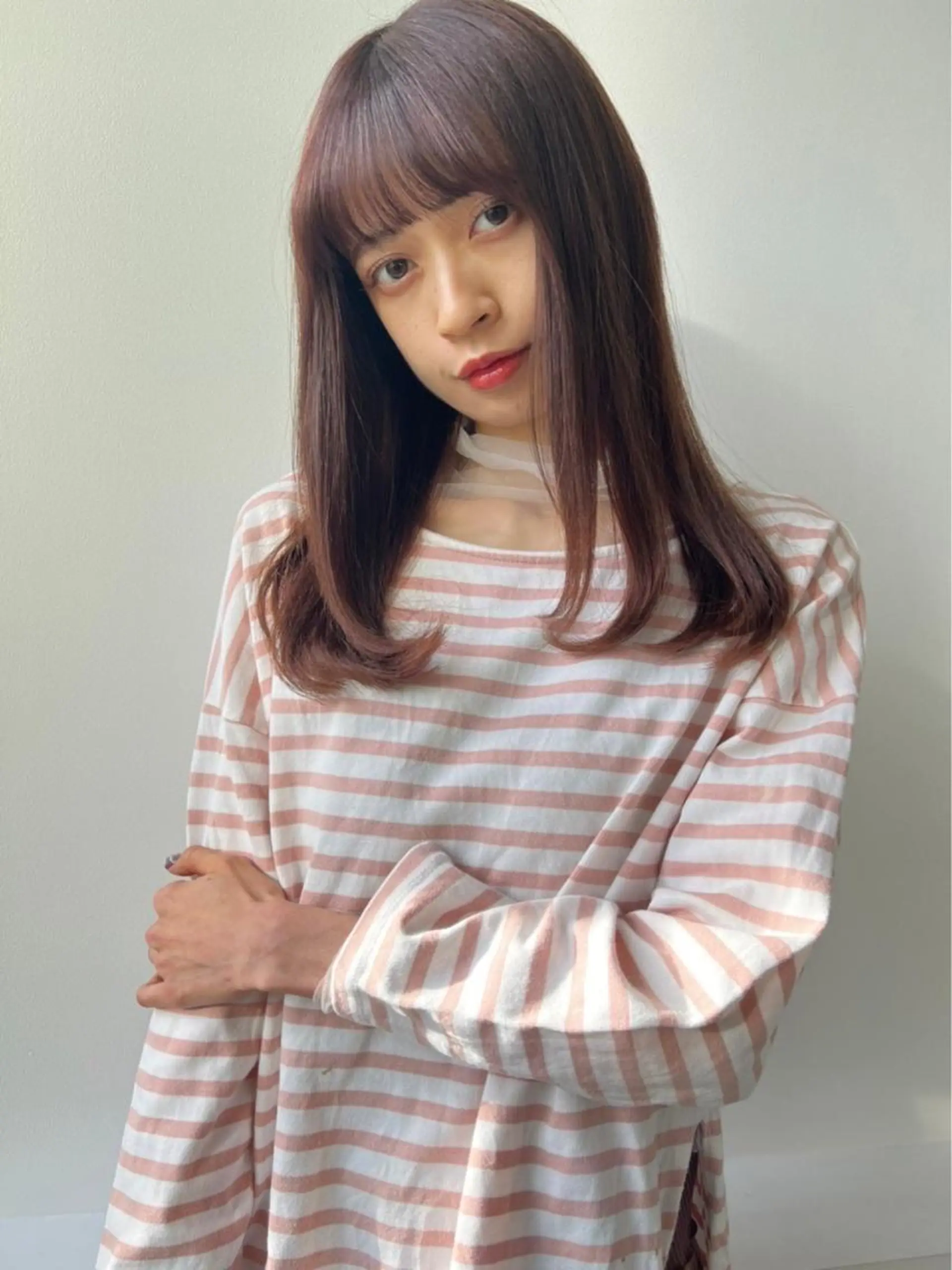 セミロング カット ヘアカラー トリートメント 🌿MASATO 🌿韓国ヘアのヘアスタイル