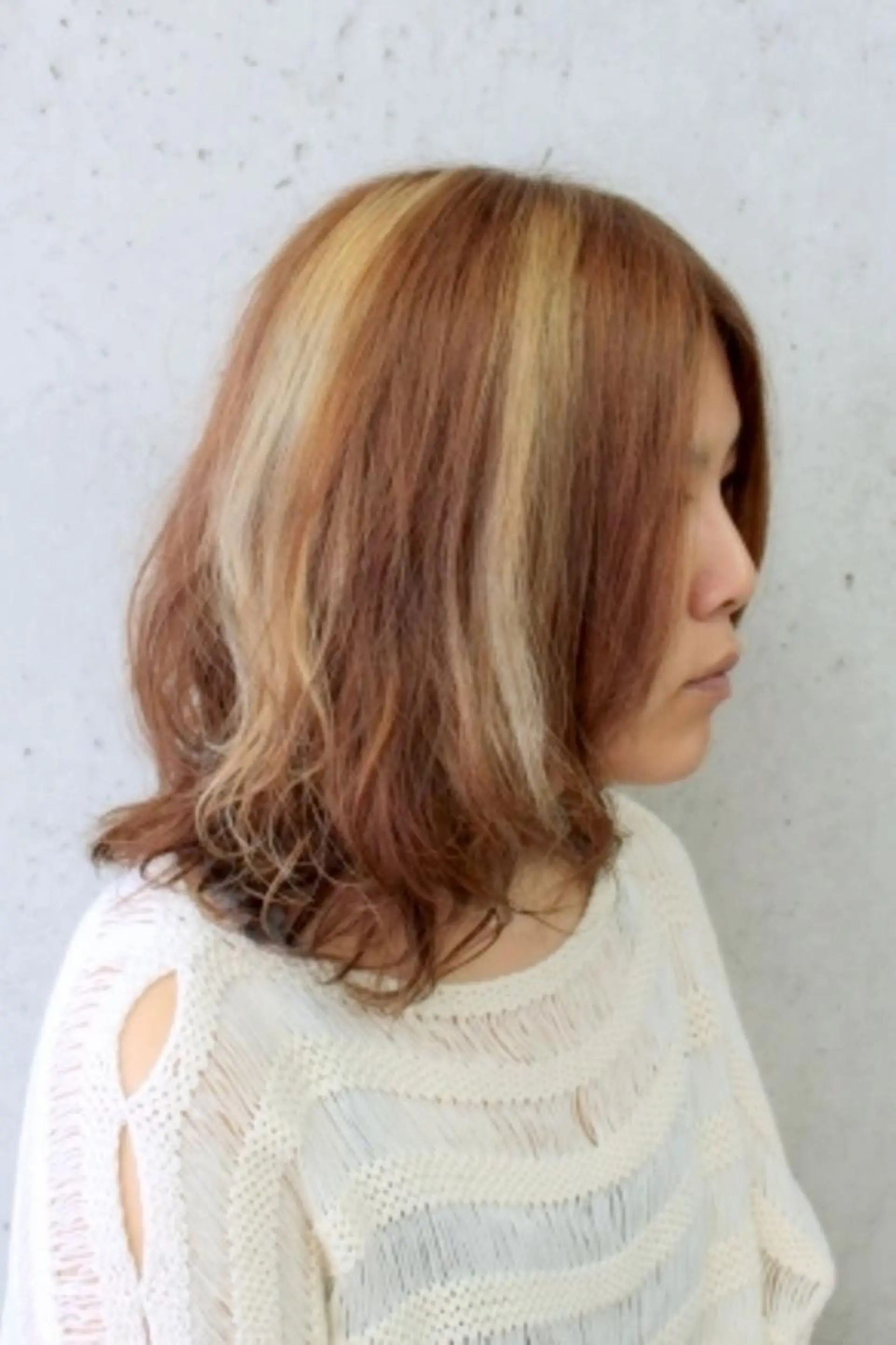 ミディアム カラー ハイライトカラー ハイライト 村上 貴徳のヘアスタイル
