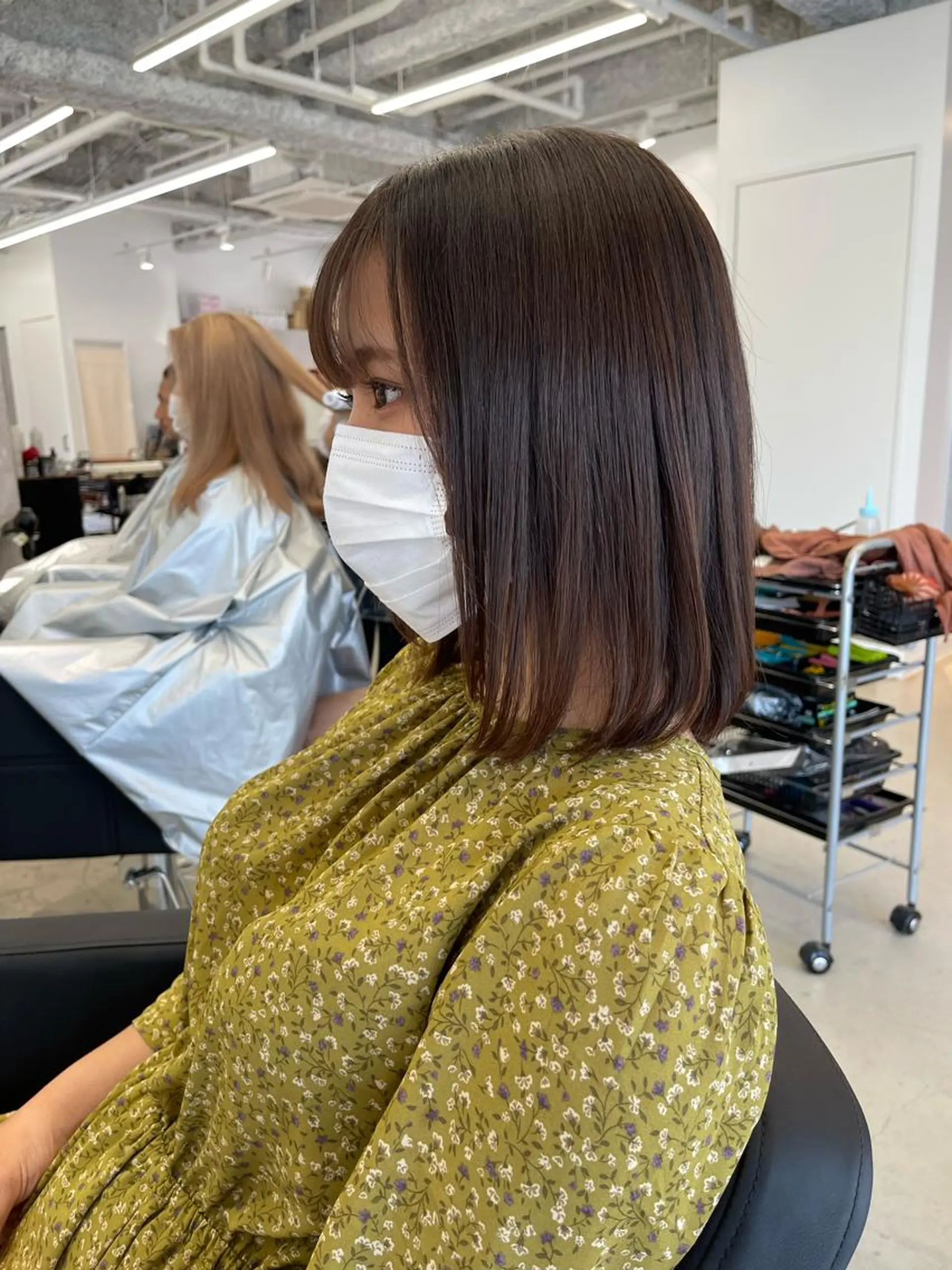 ミディアム 店長 MANAMI /ブリーチ/骨格ボブのヘアスタイル