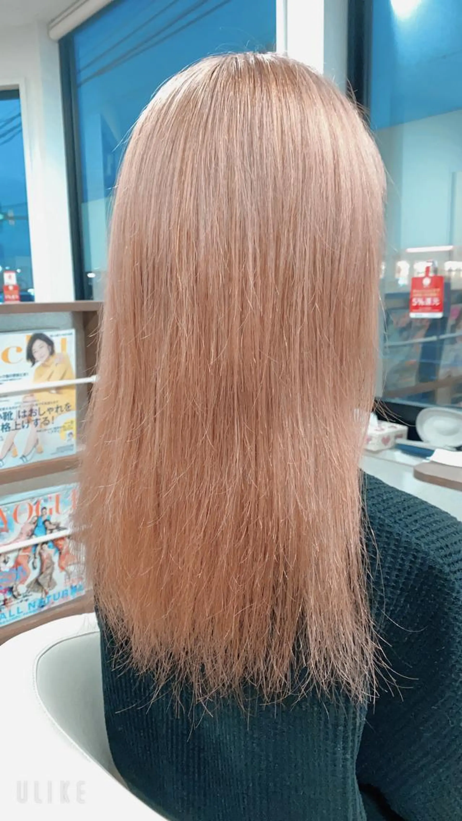 ロング カラー ベージュカラー ブリーチ ピンクカラー ピンクベージュ ロング ヘアカラー Tendre Rêveのマツエク・マツパデザイン