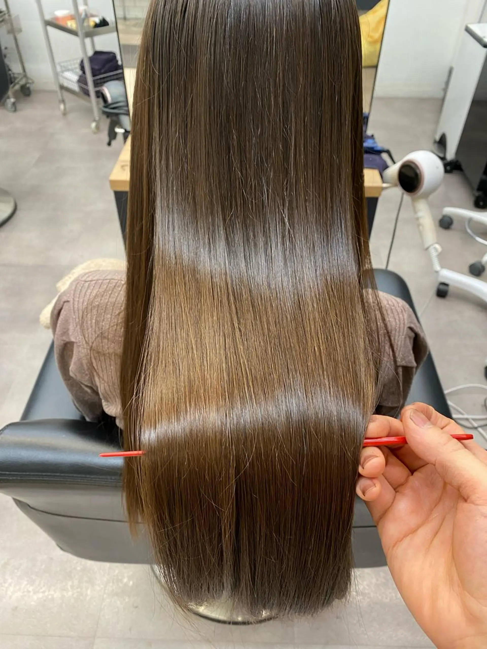 ロング 髪質改善 カット 縮毛矯正 トリートメント ヘアセット RITZ所属・✨似合わせカラー 阿部賢✨のヘアスタイル