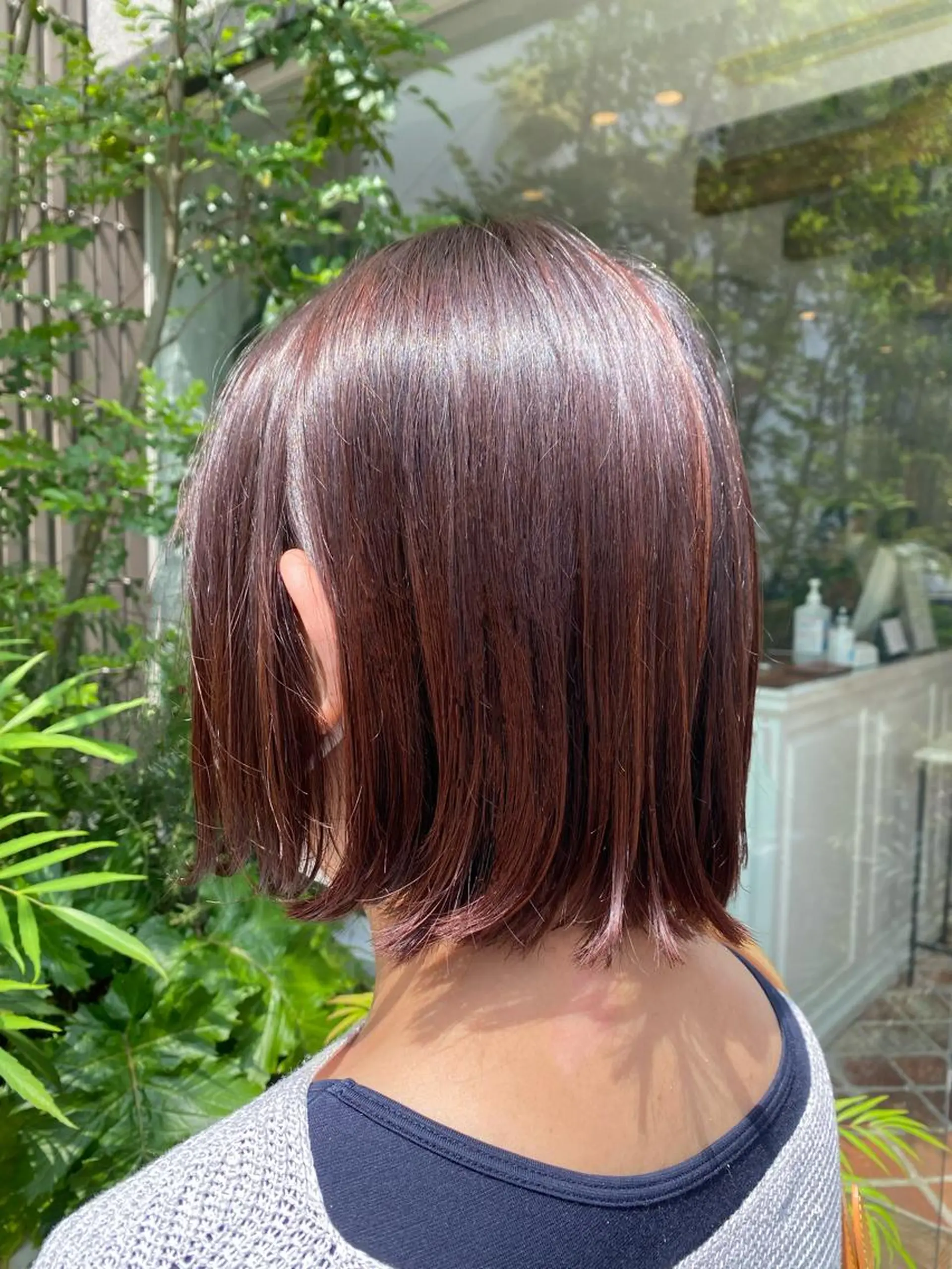 ミディアム カラー ヘアカラー トリートメント 銀座/前髪顔まわり/ 透明感カラー/danのヘアスタイル