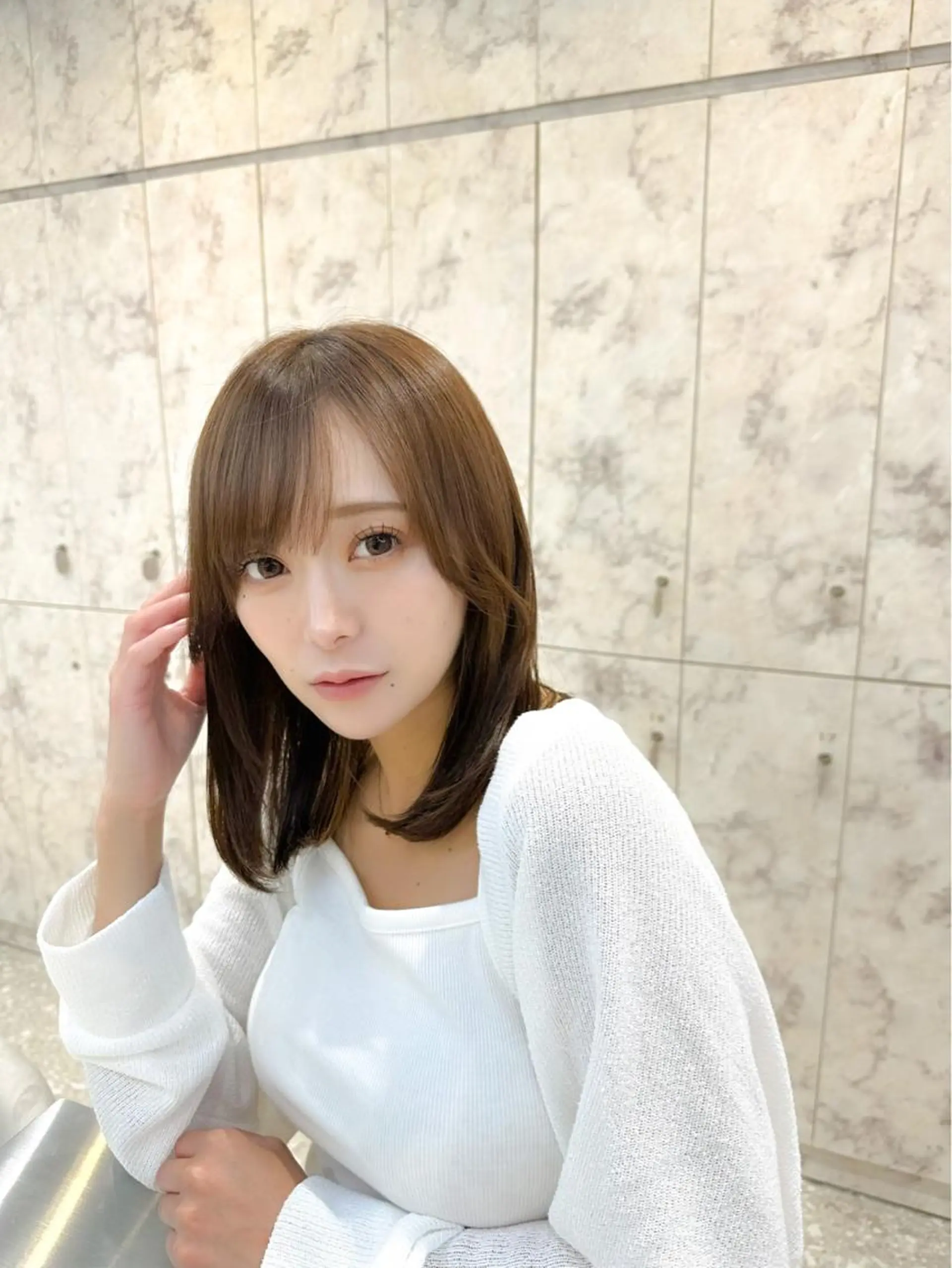 ミディアム カラー ヘアカラー トリートメント ヘッドスパ 髪質改善サロン Sea shinjuku 新宿南口【シー シンジュク】所属・髪質改善/韓国ヘア レイヤー/新宿/ロミのヘアスタイル