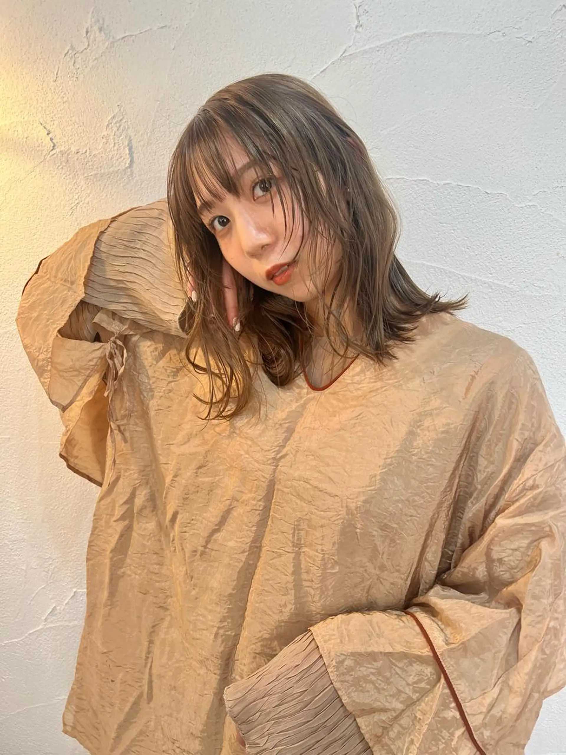 ミディアム カラー 顔周りカット/透明感 カラー✂️MEIのヘアスタイル