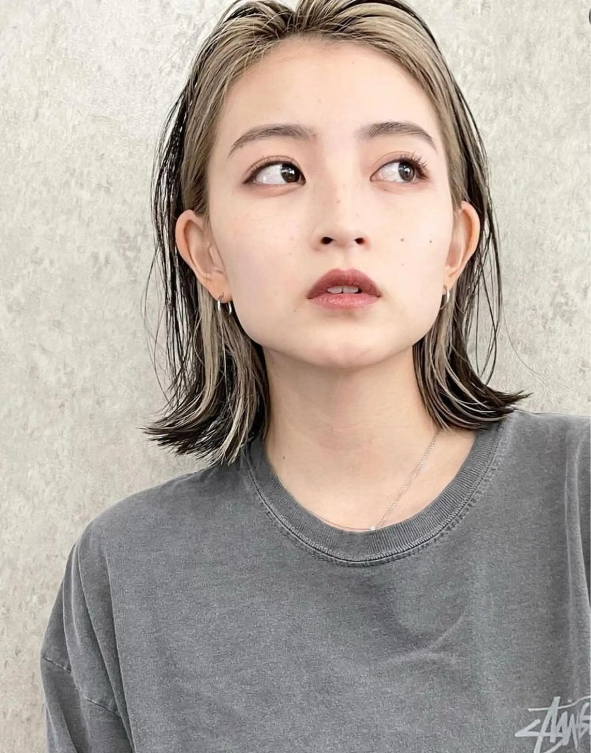 ショート カラー ミストバング  フェイスフレーミング ノンダメージサロン まつうらるなのヘアスタイル