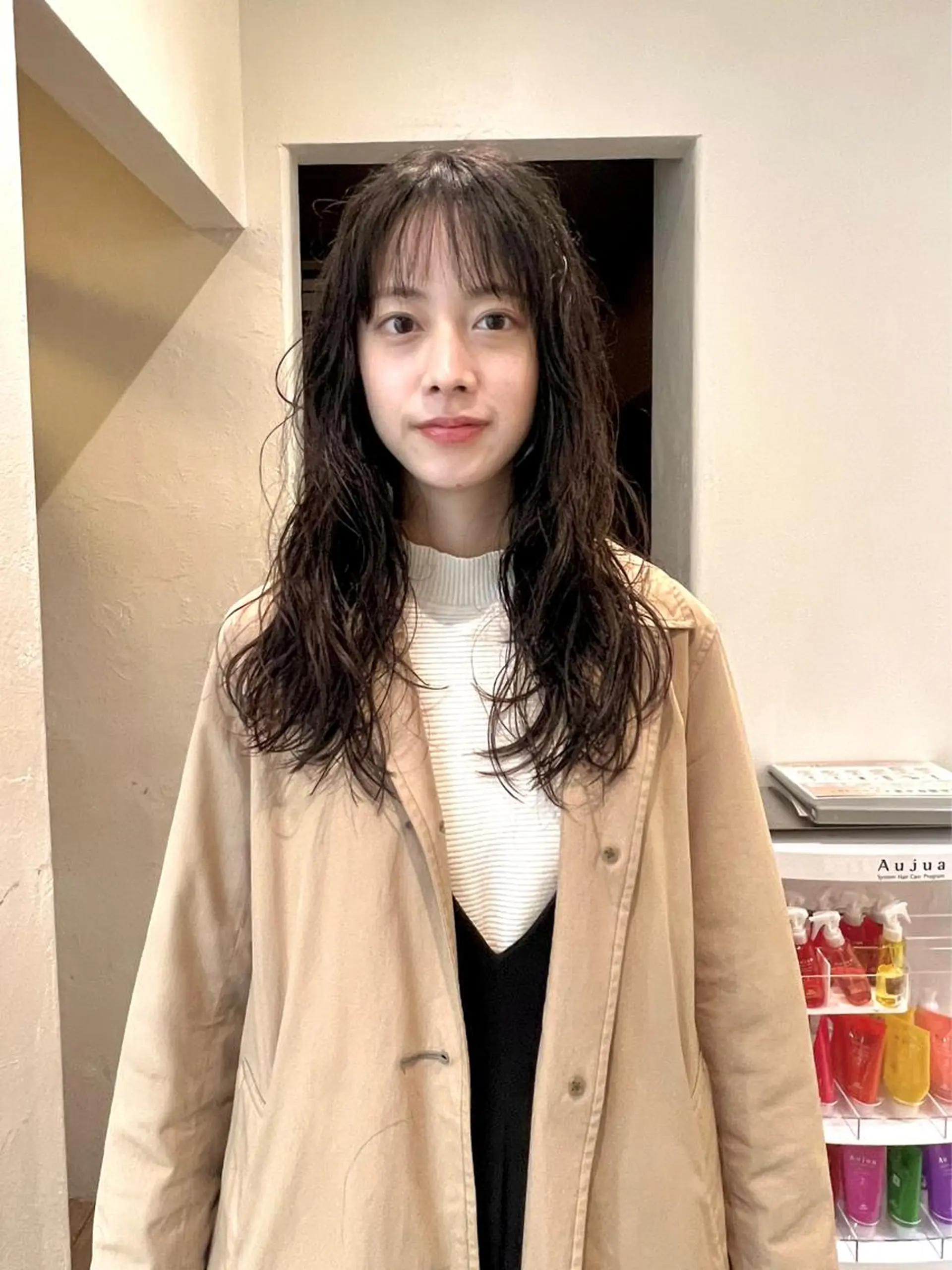ロング パーマ 店長　ショート& パーマ　坂本のヘアスタイル