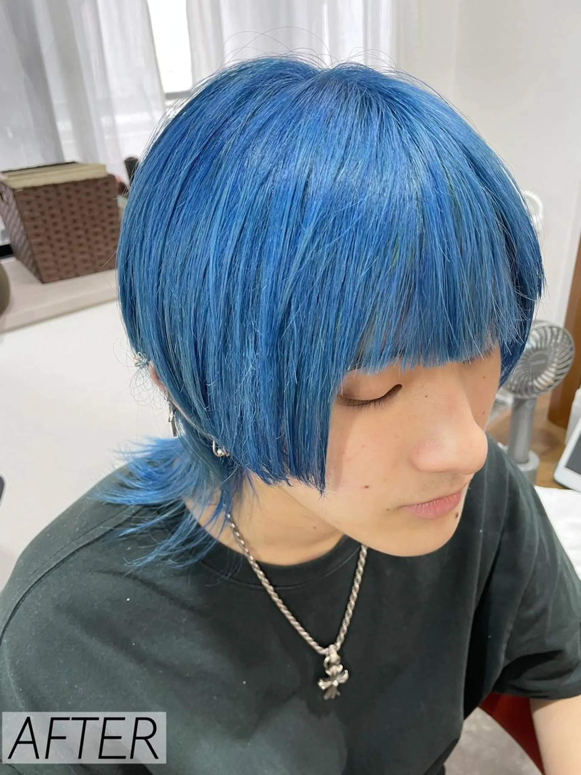 ショート カラー メンズ ブルーカラー 森田 一平のヘアスタイル
