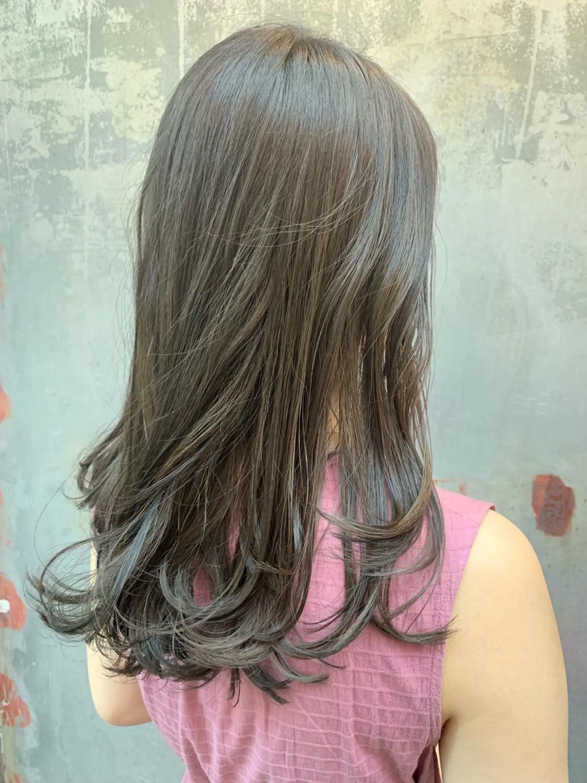 セミロング カラー ブルーカラー ブルージュ カット ヘアカラー ヘアセット ブリーチカラーNo. 1🌈 RYOGAのヘアスタイル