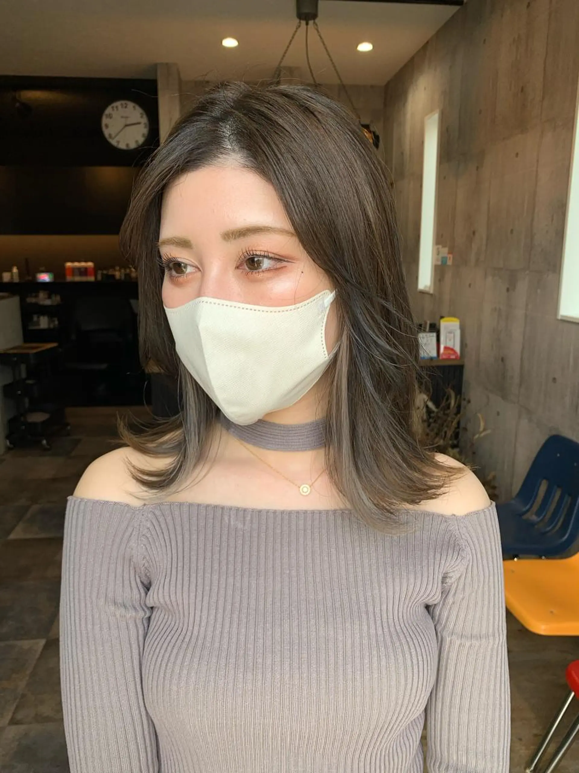 ミディアム カット ヘアカラー トリートメント Welila by haku所属・Yuuki ウェリラバイハクのヘアスタイル