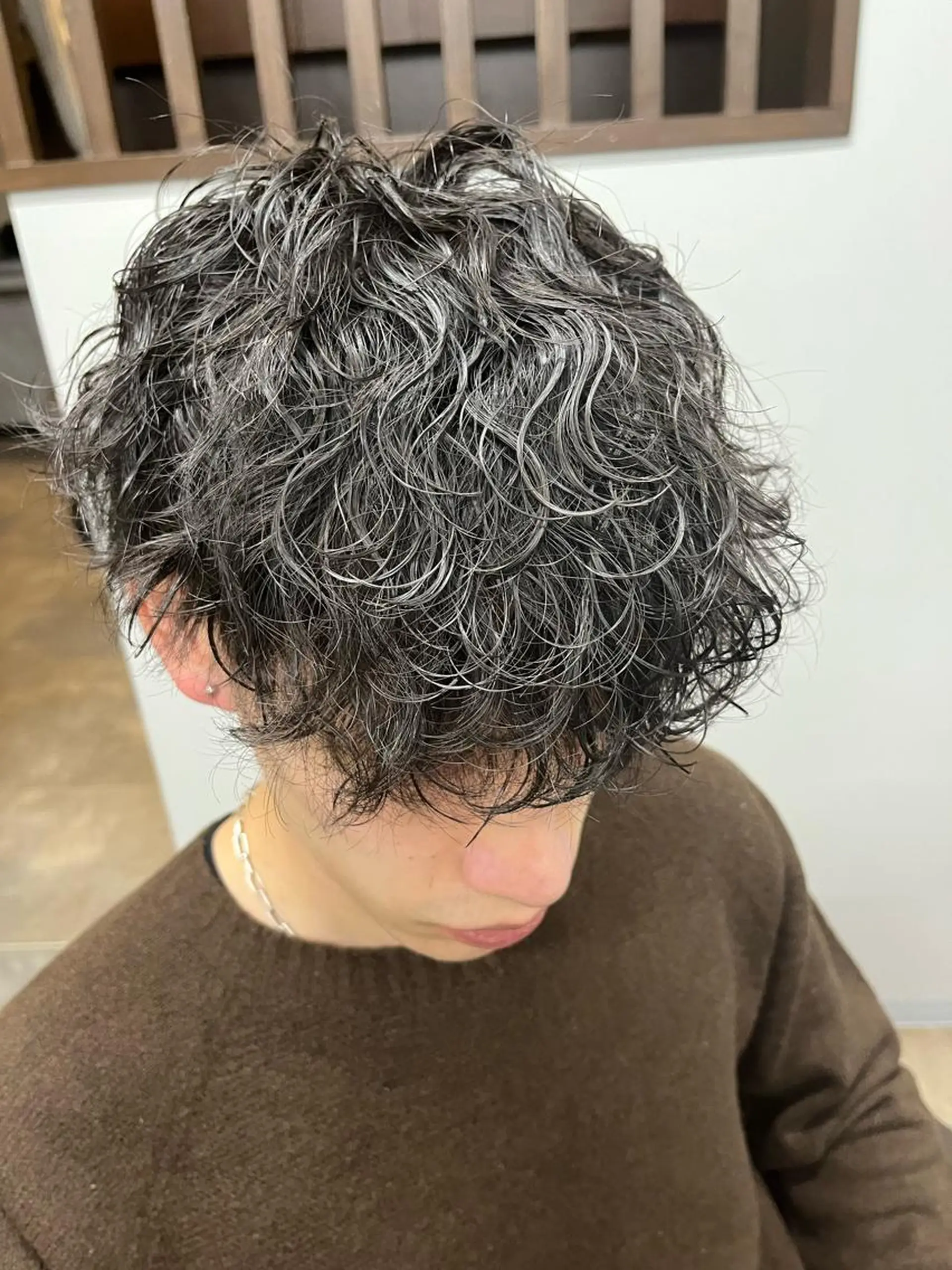 ミディアム メンズ ミディアムパーマ メンズパーマ カット パーマ リレーション 2ndのヘアスタイル