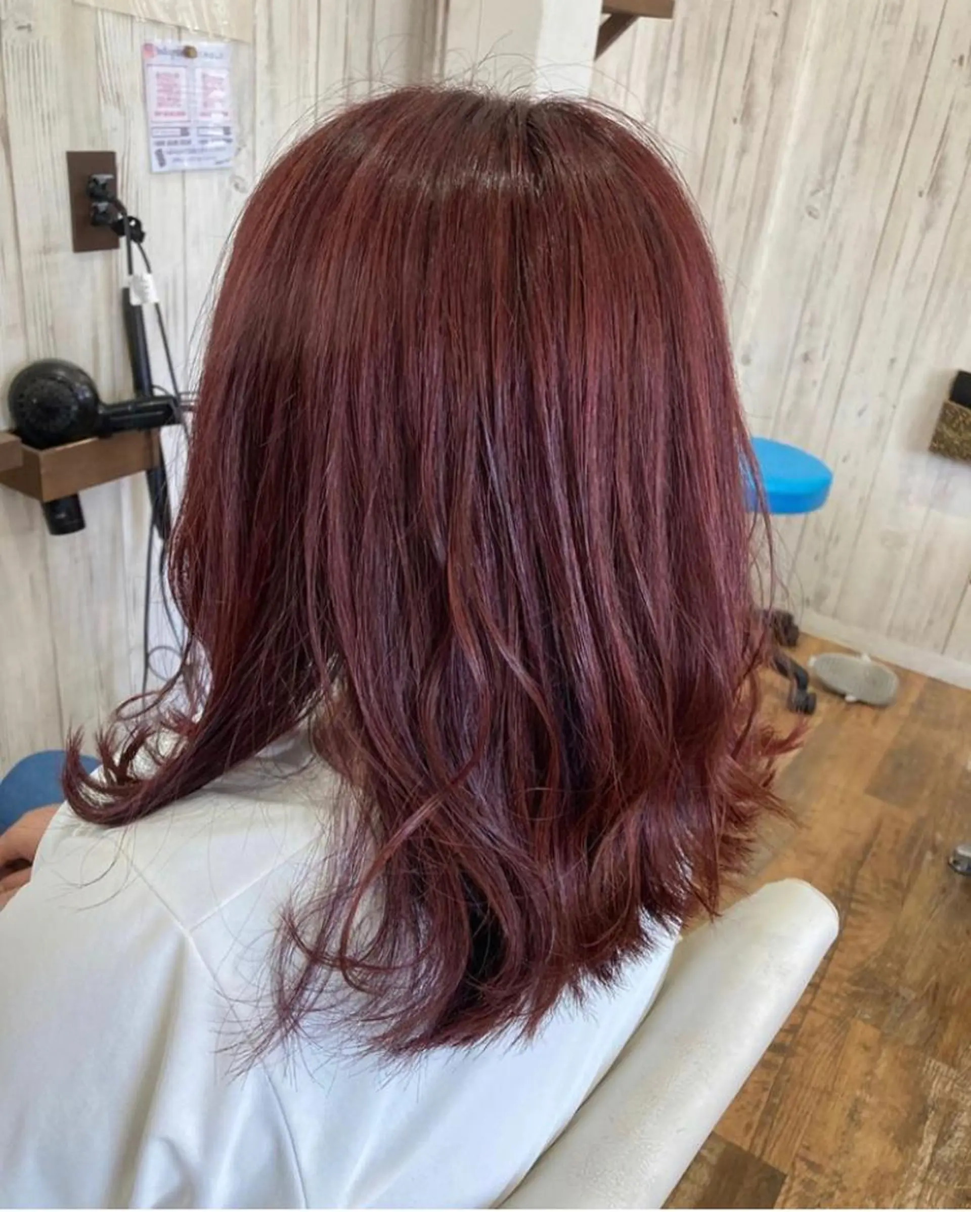 セミロング カラー ブラウンカラー ピンクカラー ピンクブラウン Hair room Leaのヘアスタイル
