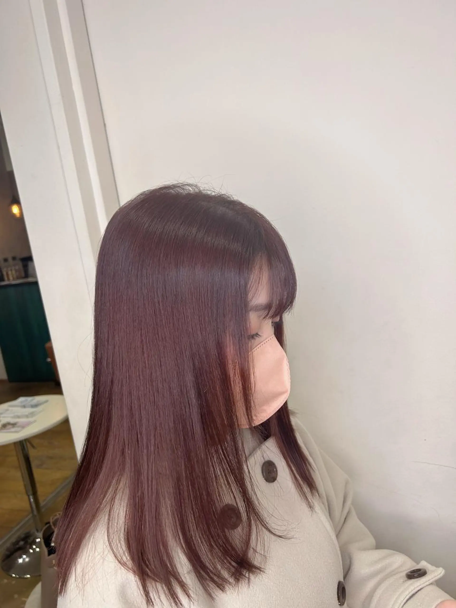 セミロング カラー ヘアカラー トリートメント NANAMI/透け感 /グレージュのヘアスタイル