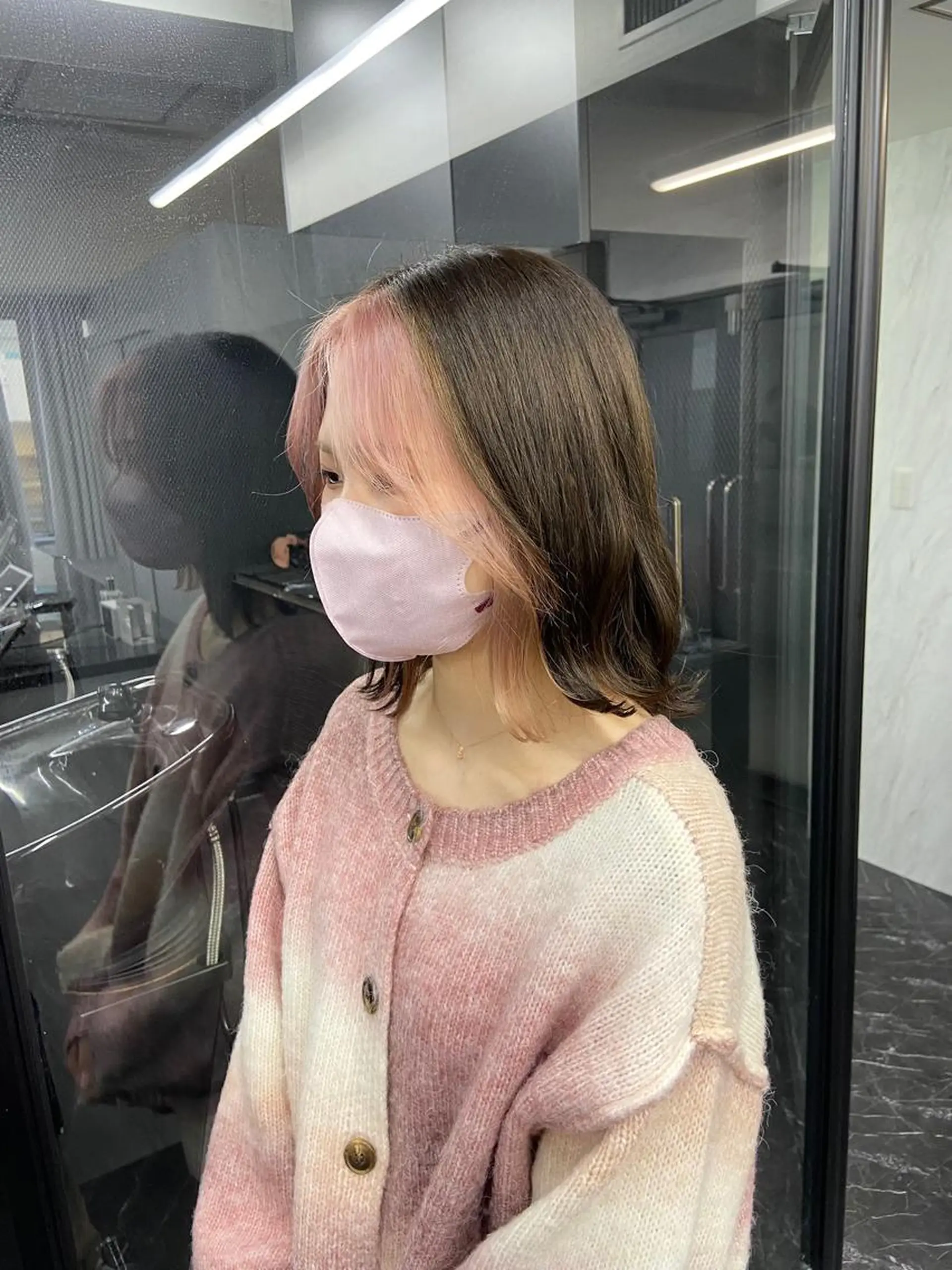 ミディアム カラー ハイトーンカラー ヘアカラー トリートメント ミルボンAujua認定サロン Ria  OSAKA 梅田所属・メンズ、エクステ特化 Ryuのヘアスタイル