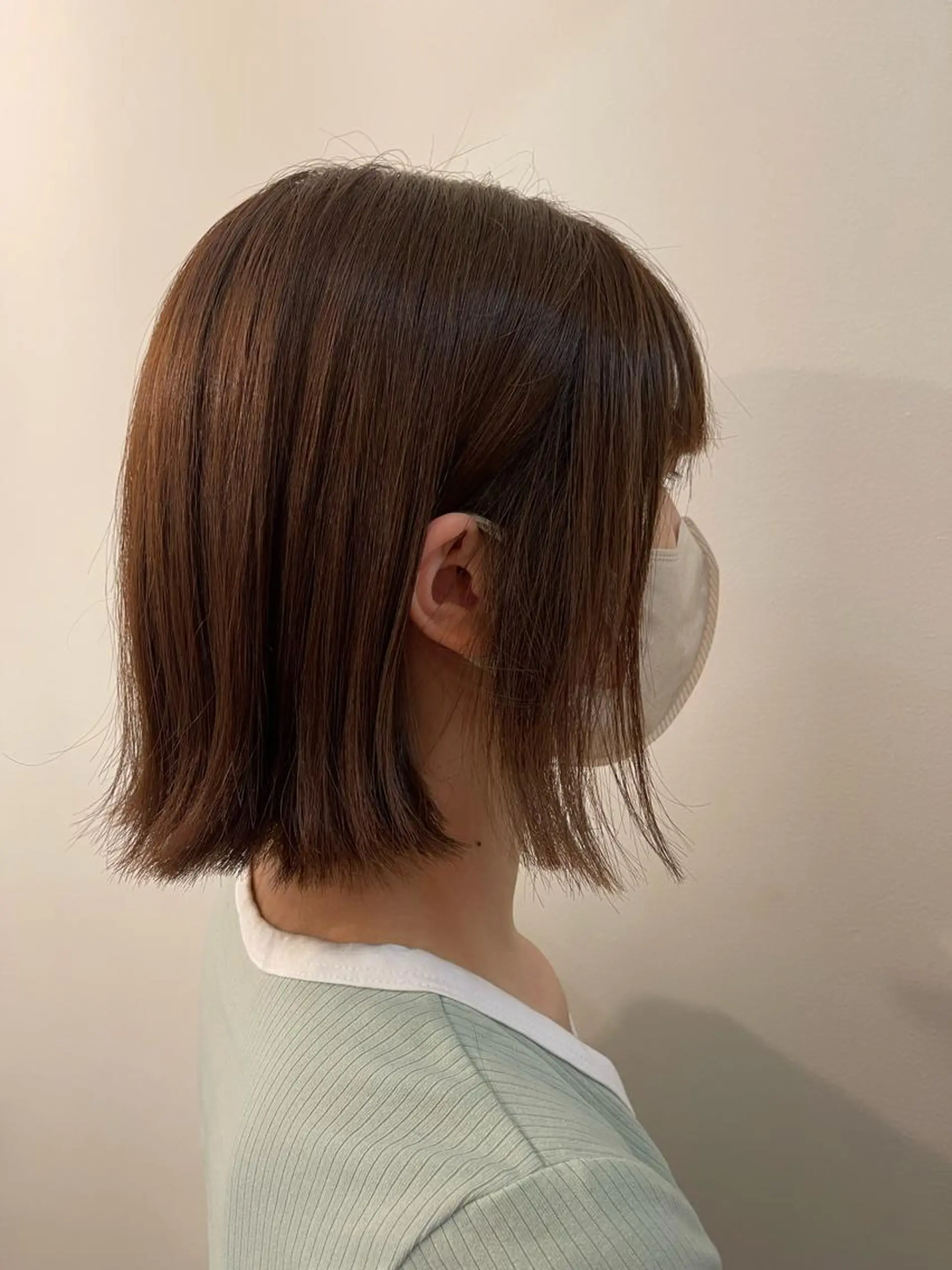 ミディアム 切りっぱなしボブ ボブ Buzz所属・✨パーソナルカラー✨ 髪質改善 成澤 亨碩のヘアスタイル