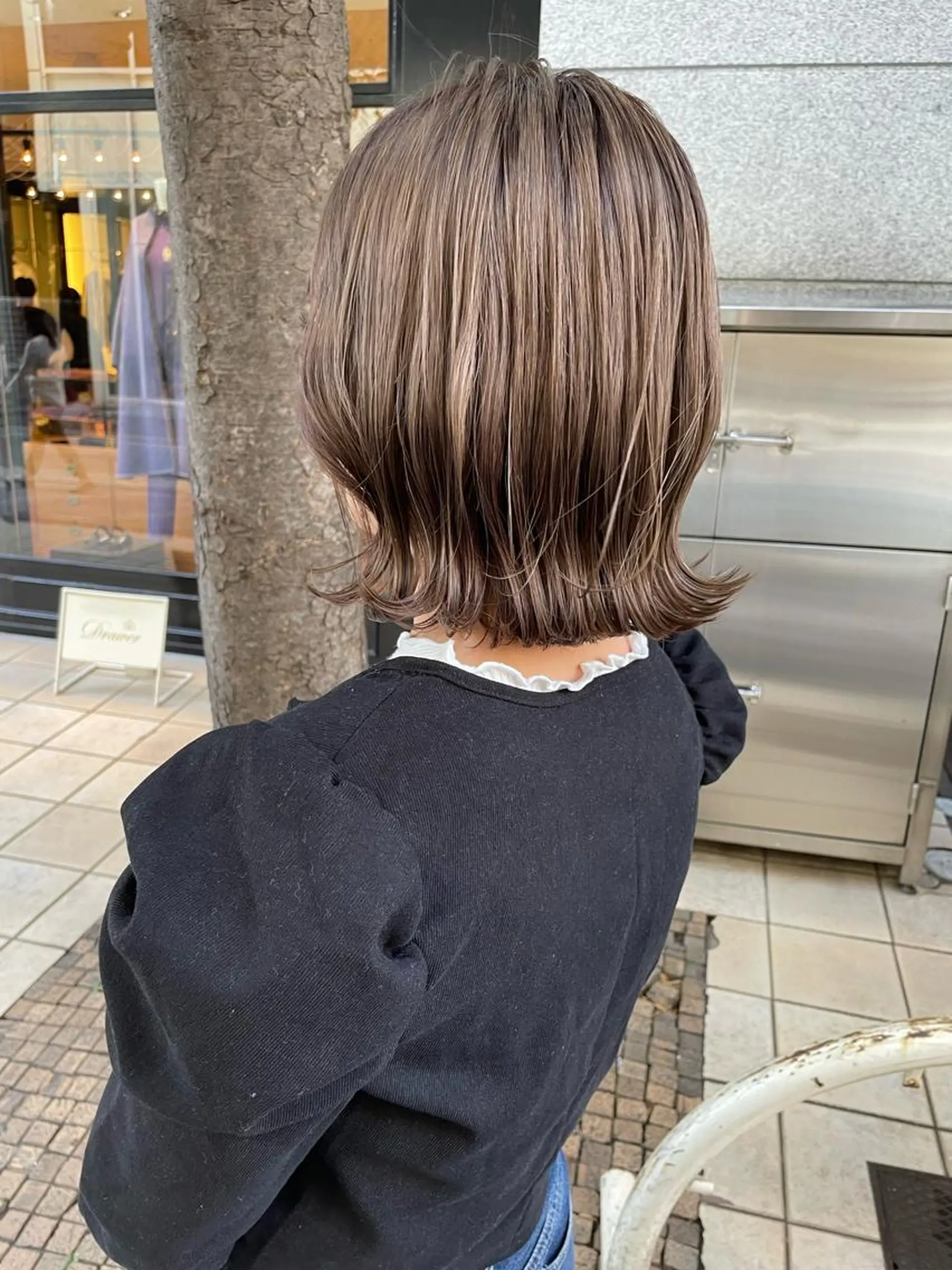ミディアム カラー カット ヘアカラー トリートメント 髪質改善will hairdesignのヘアスタイル