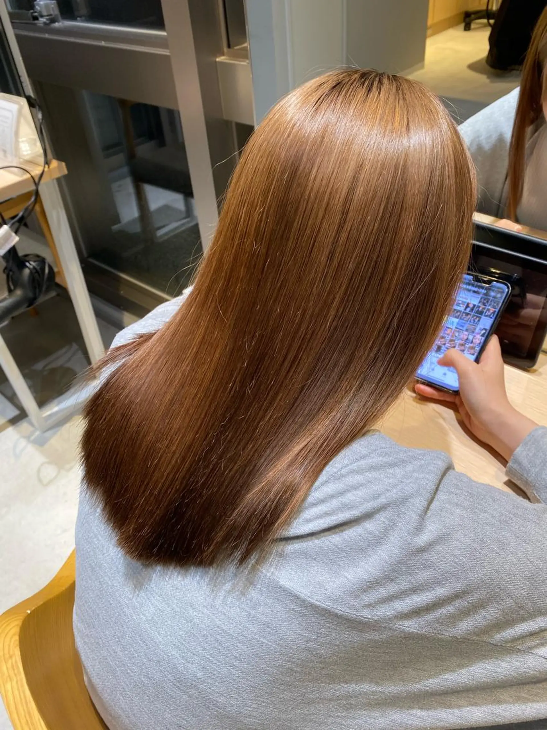 セミロング 髪質改善 トリートメント トリートメント AI　TOKYO hair 名古屋所属・波多野タケシ/ 縮毛矯正特化のヘアスタイル