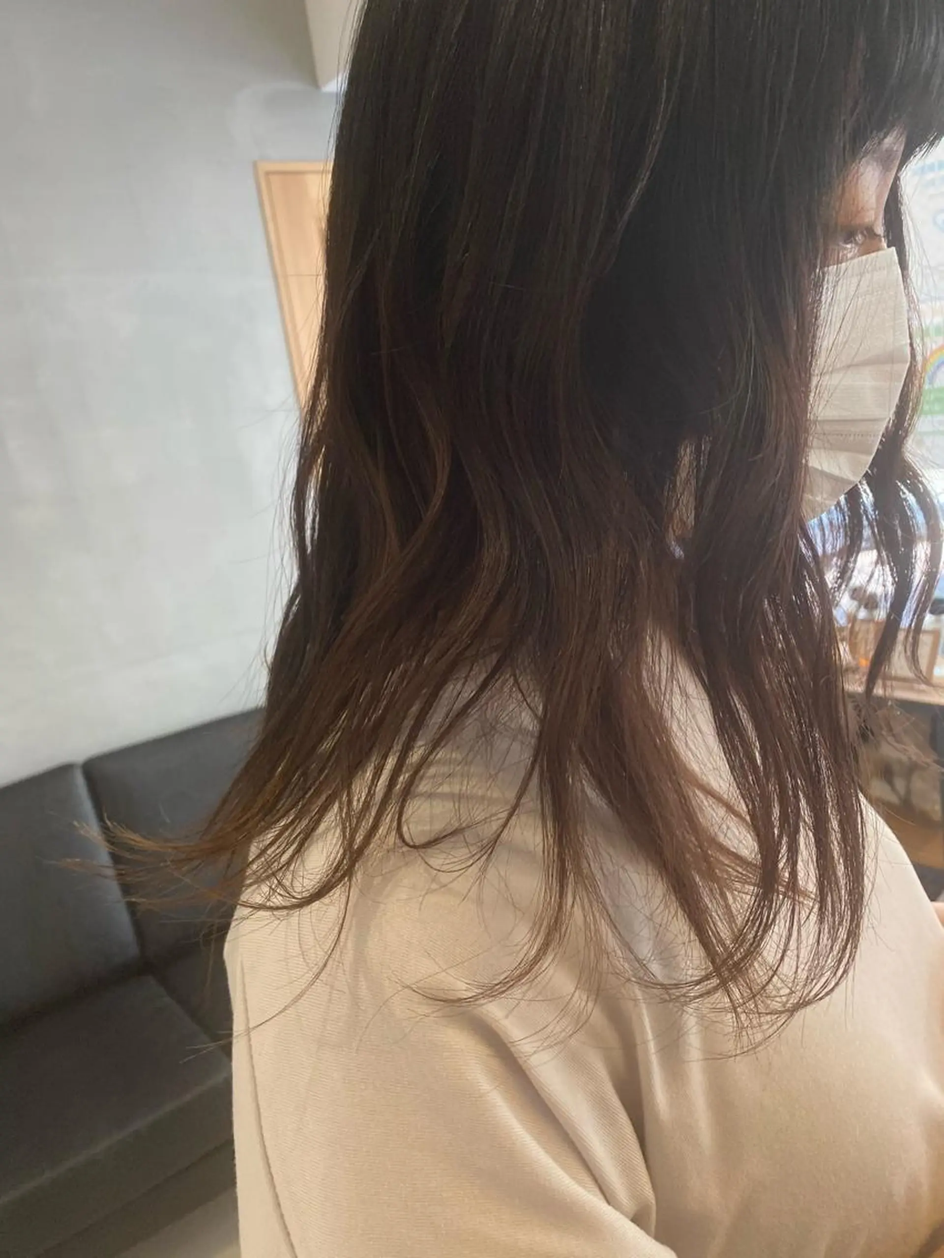 セミロング カット ヘアカラー 田村 りなのヘアスタイル