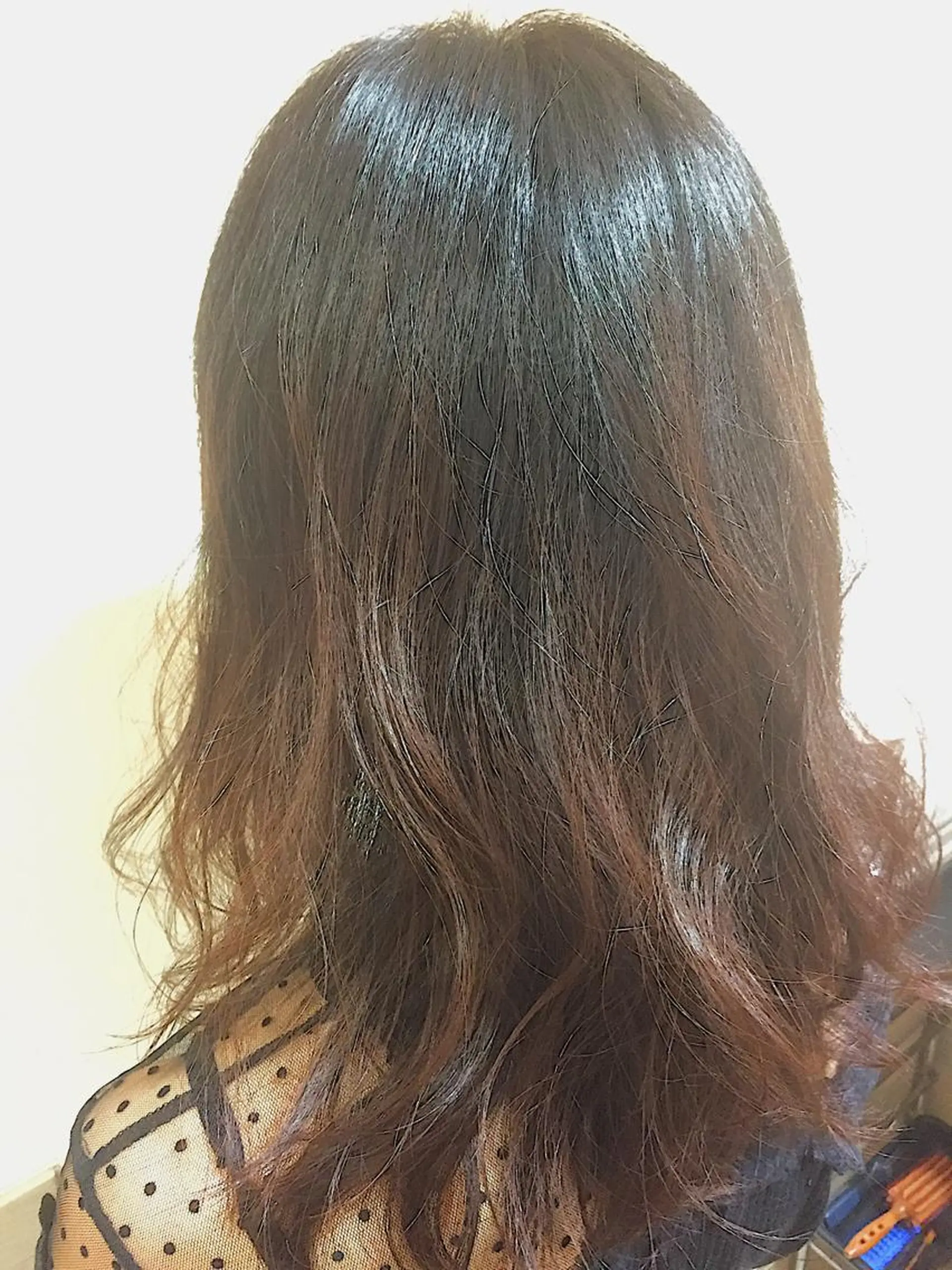 セミロング カラー パーマ セミロングパーマ アッシュ レッドカラー 可愛いを作る神 ナオヒロのヘアスタイル