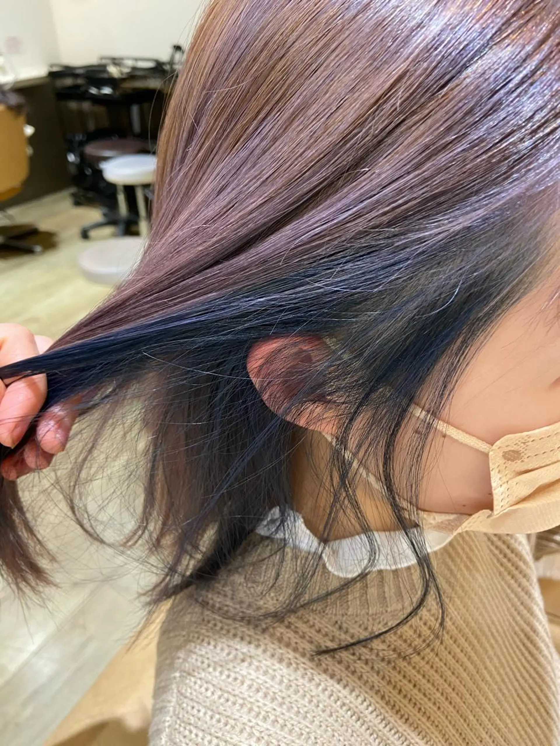 ミディアム カラー ヘアアレンジ 桑原 りゆのヘアスタイル