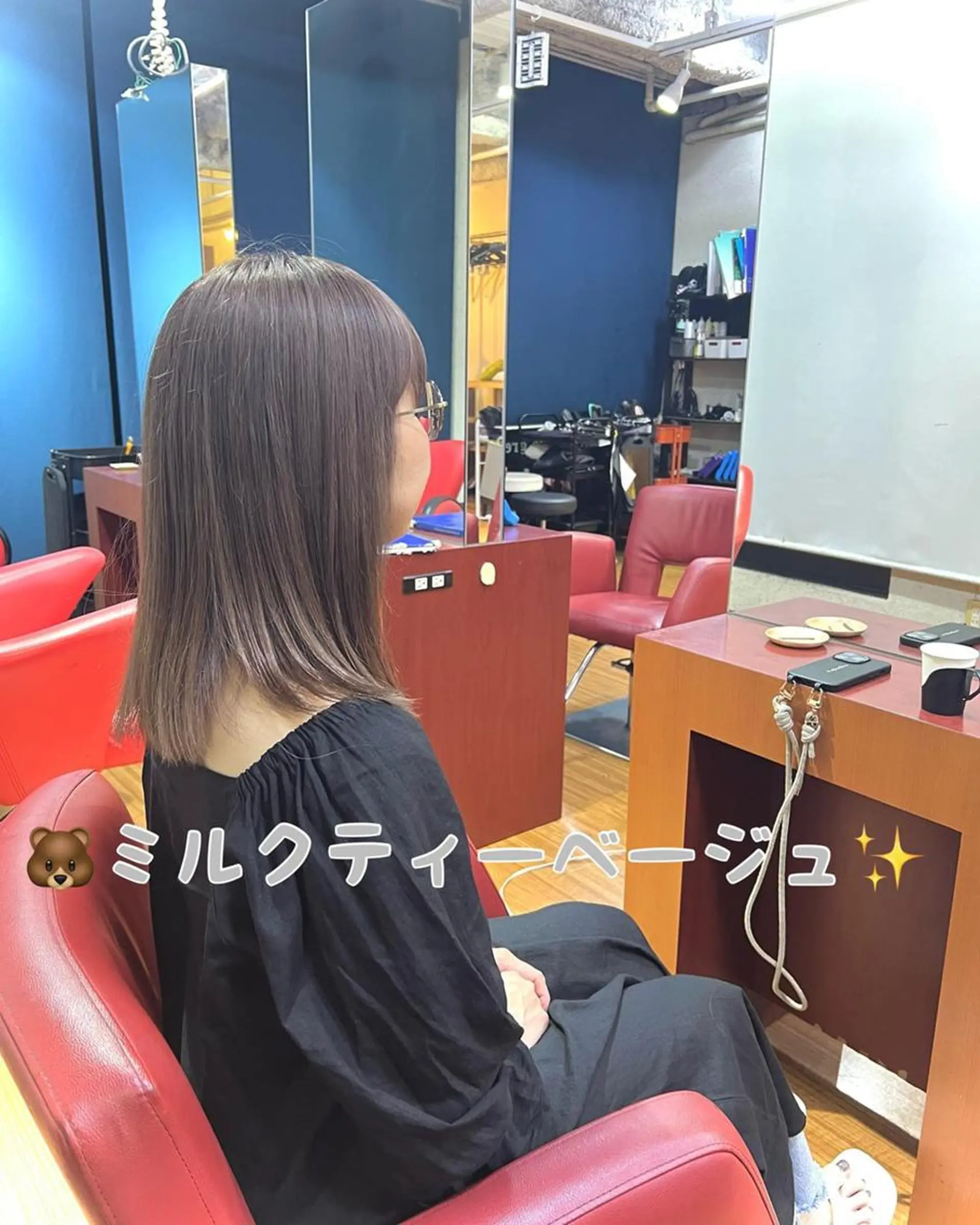 セミロング カラー パーマ メンズ ベージュカラー ブラウンカラー グレージュ ラベンダーカラー ラベンダーピンク カット ヘアカラー トリートメント ハイトーン／パーマ 特化平田のヘアスタイル