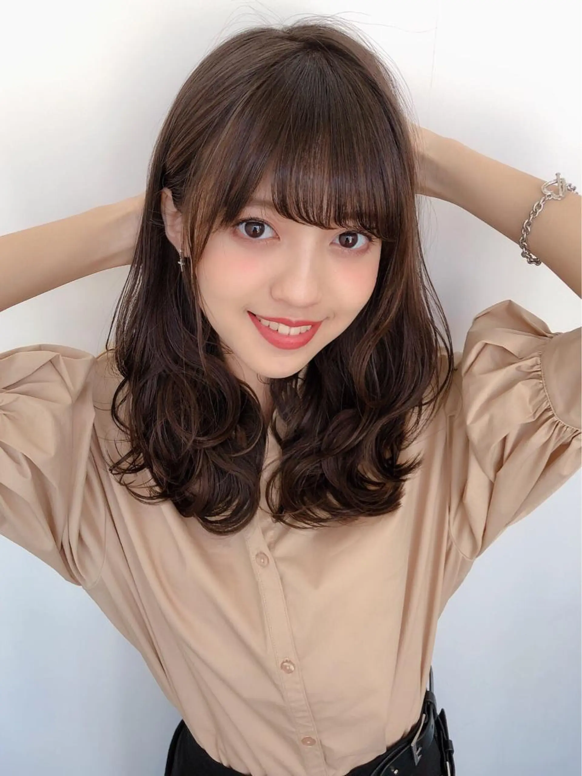 セミロング カラー ヘアアレンジ 女性が憧れる ショート/角田愛和のヘアスタイル