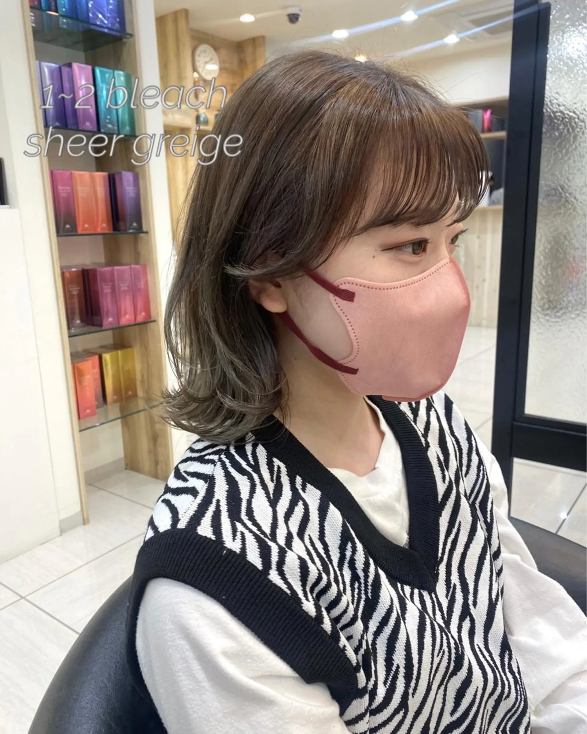 ショート カラー 透明感カラー グレージュ シアーグレージュ 韓国ヘア／艶カラー minamiのヘアスタイル