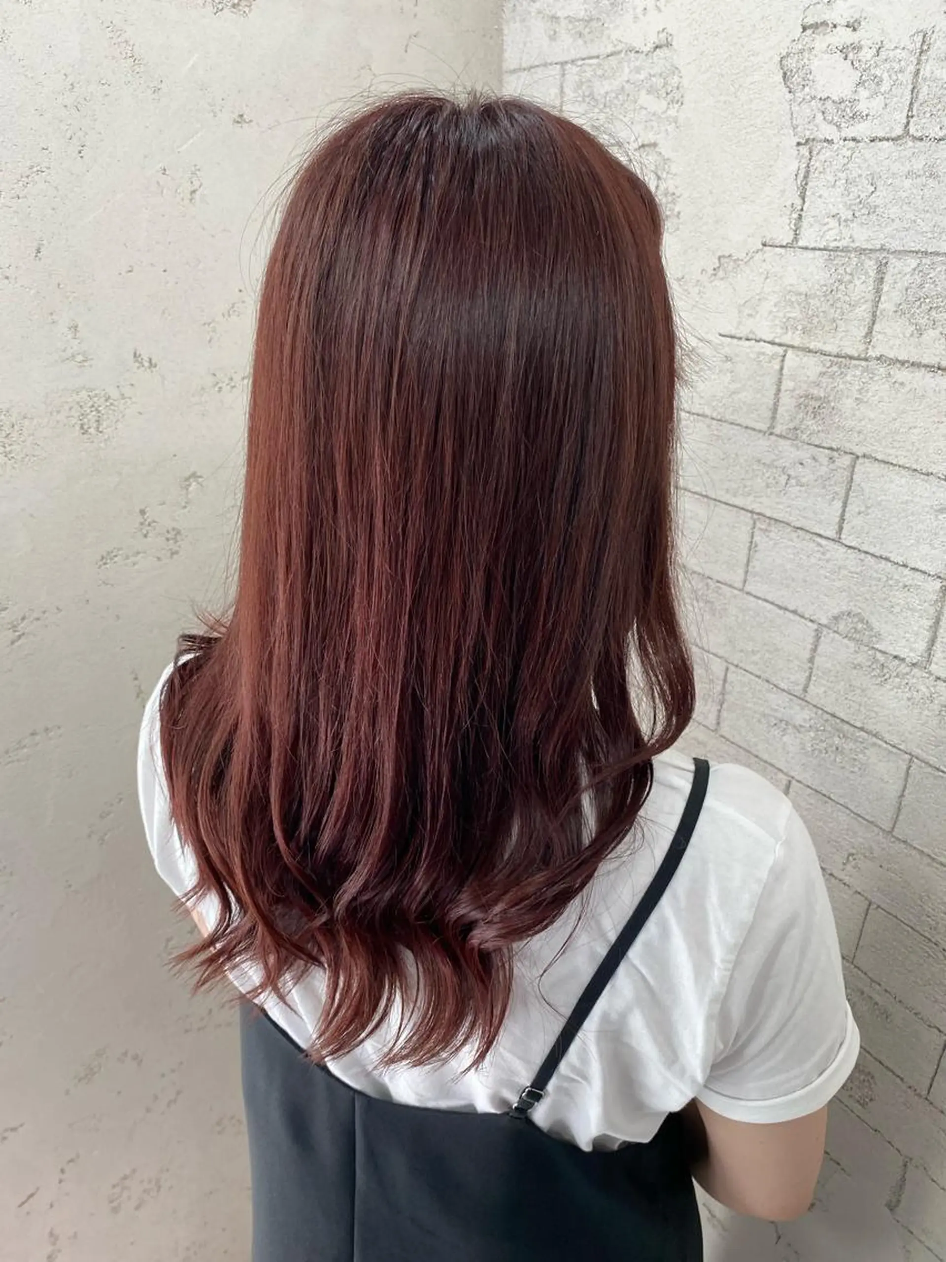 ロング カラー ブラウンカラー カシス ホワイト/店長/カラ ー講師/錦糸町/岩崎のヘアスタイル