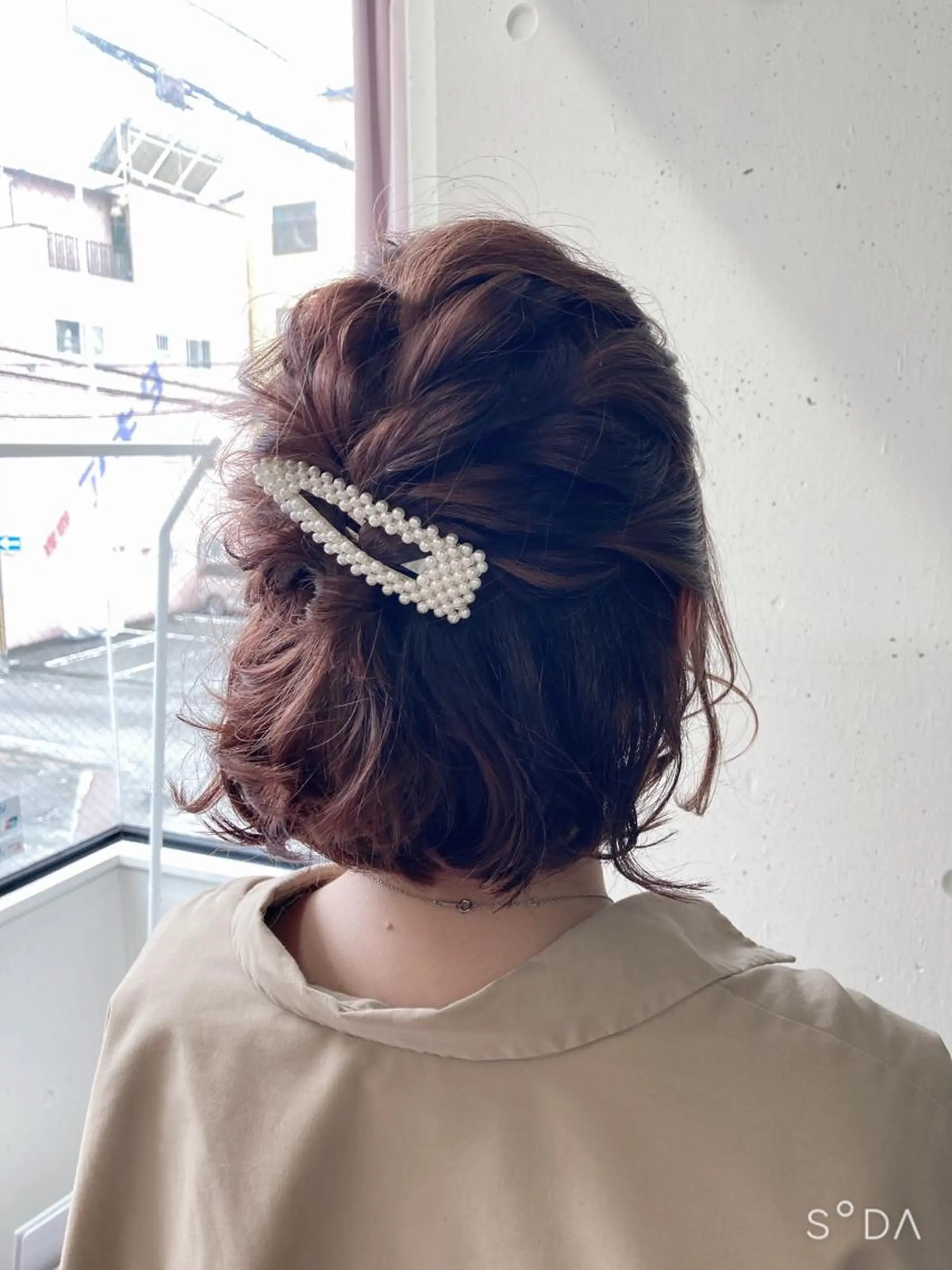 ヘアアレンジ ハーフアップ ヘアセット ミルミー美容室所属・🦄💒💓齎藤 七海子🦄💒💓のマツエク・マツパデザイン