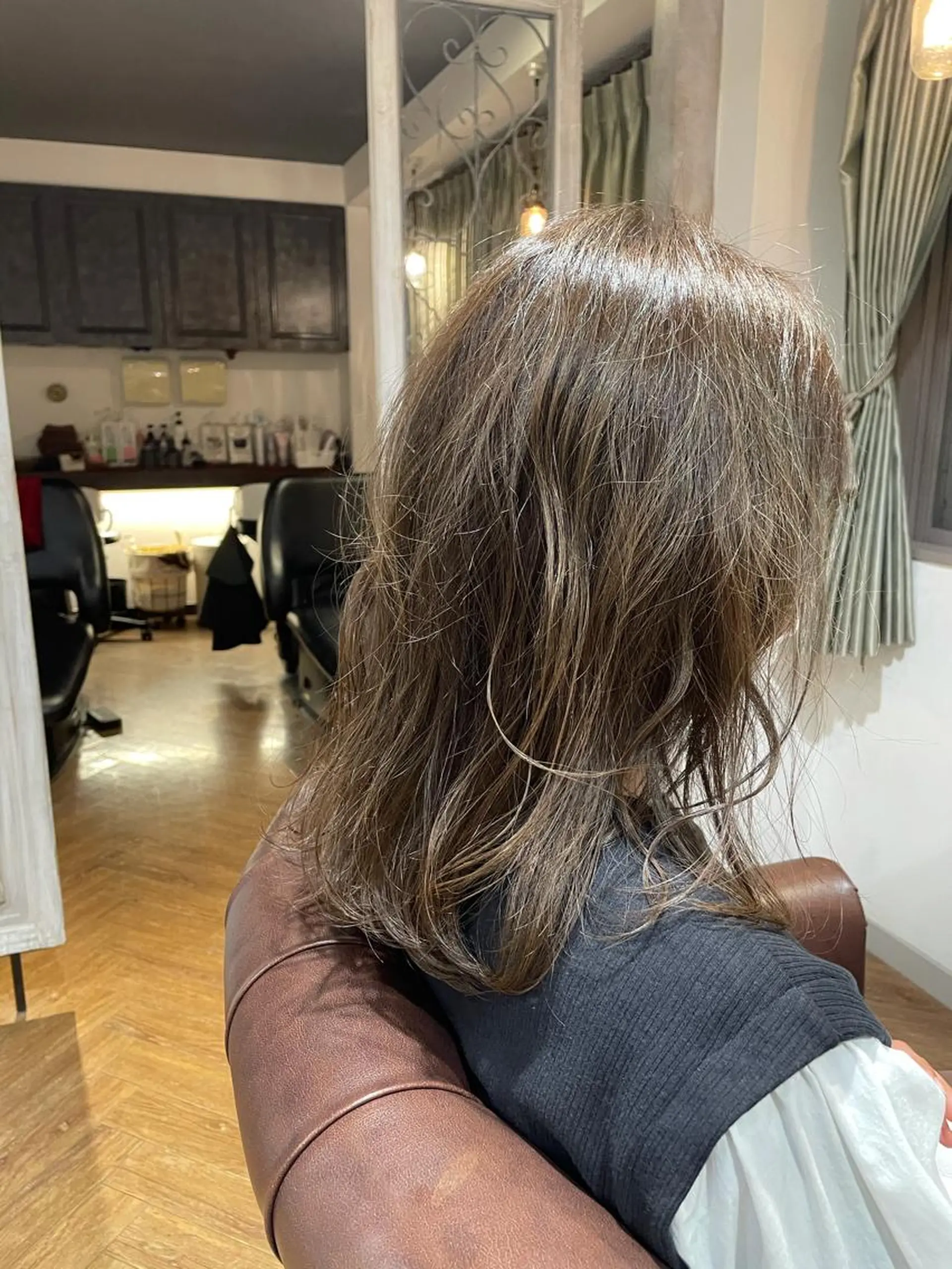 ロング カラー オレンジ 三好 祐希のヘアスタイル
