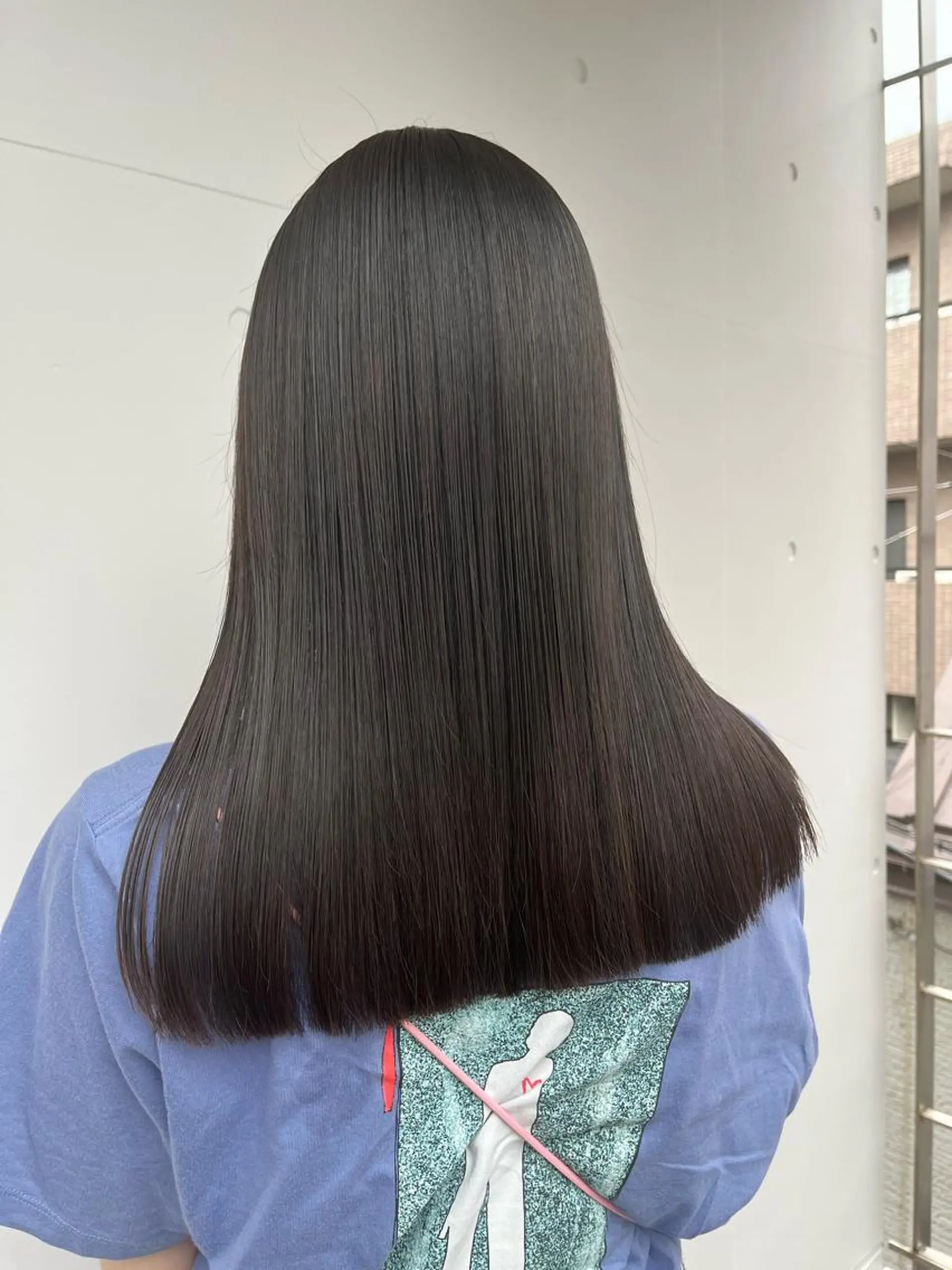 ロング ボブ ハイライト 髪質改善 韓国風ヘア トリートメント カット 藤澤 夏実/インナーカラーのヘアスタイル